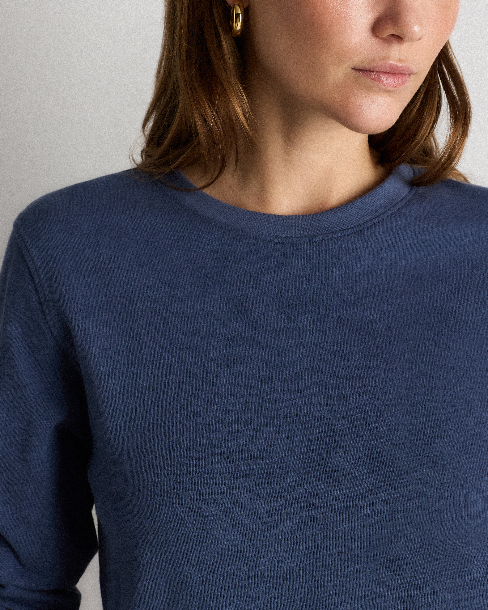 100% Organic Cotton Slub Long Sleeve Tee
