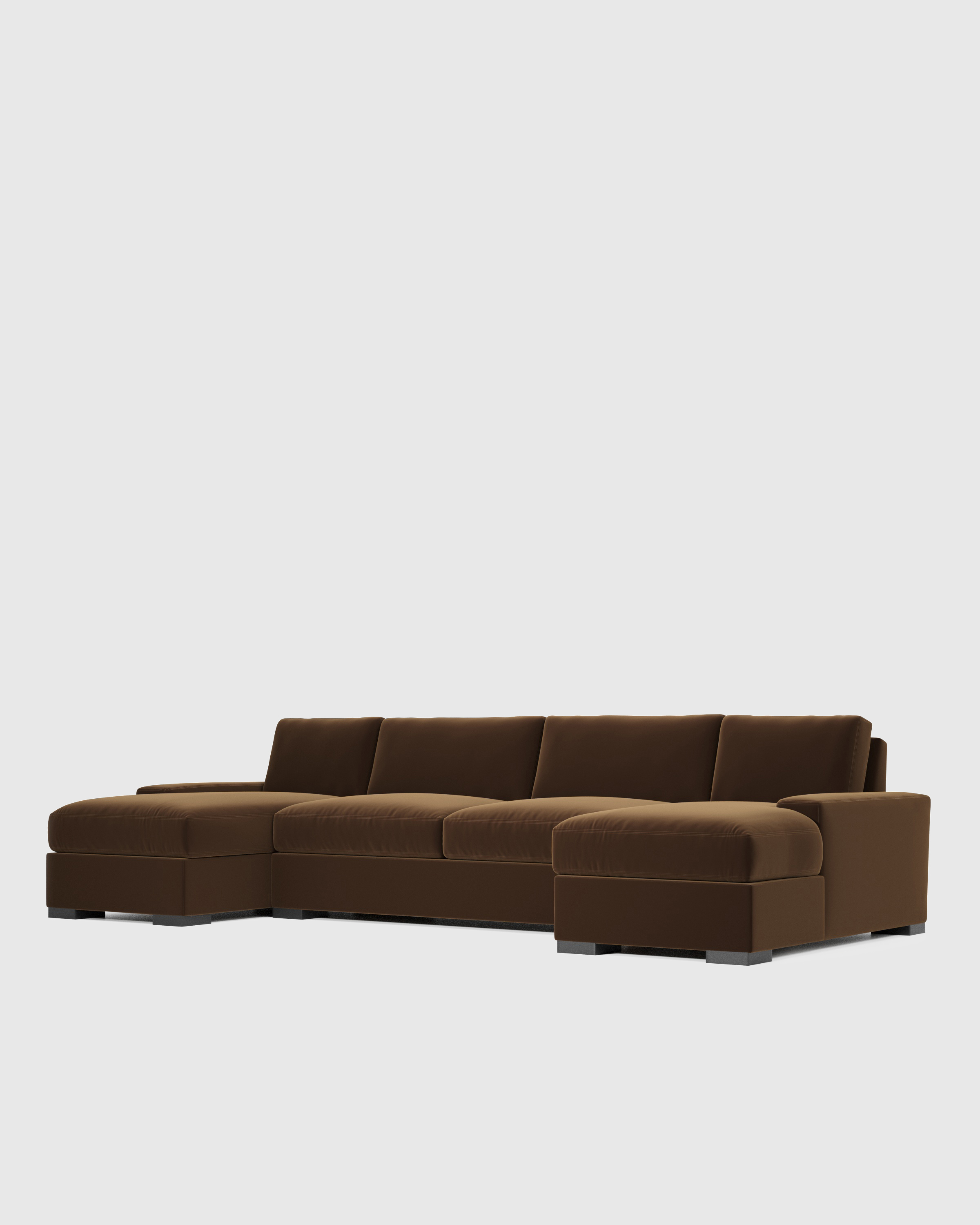 Stillman Performance Velvet U Sectional - thumbnail 4