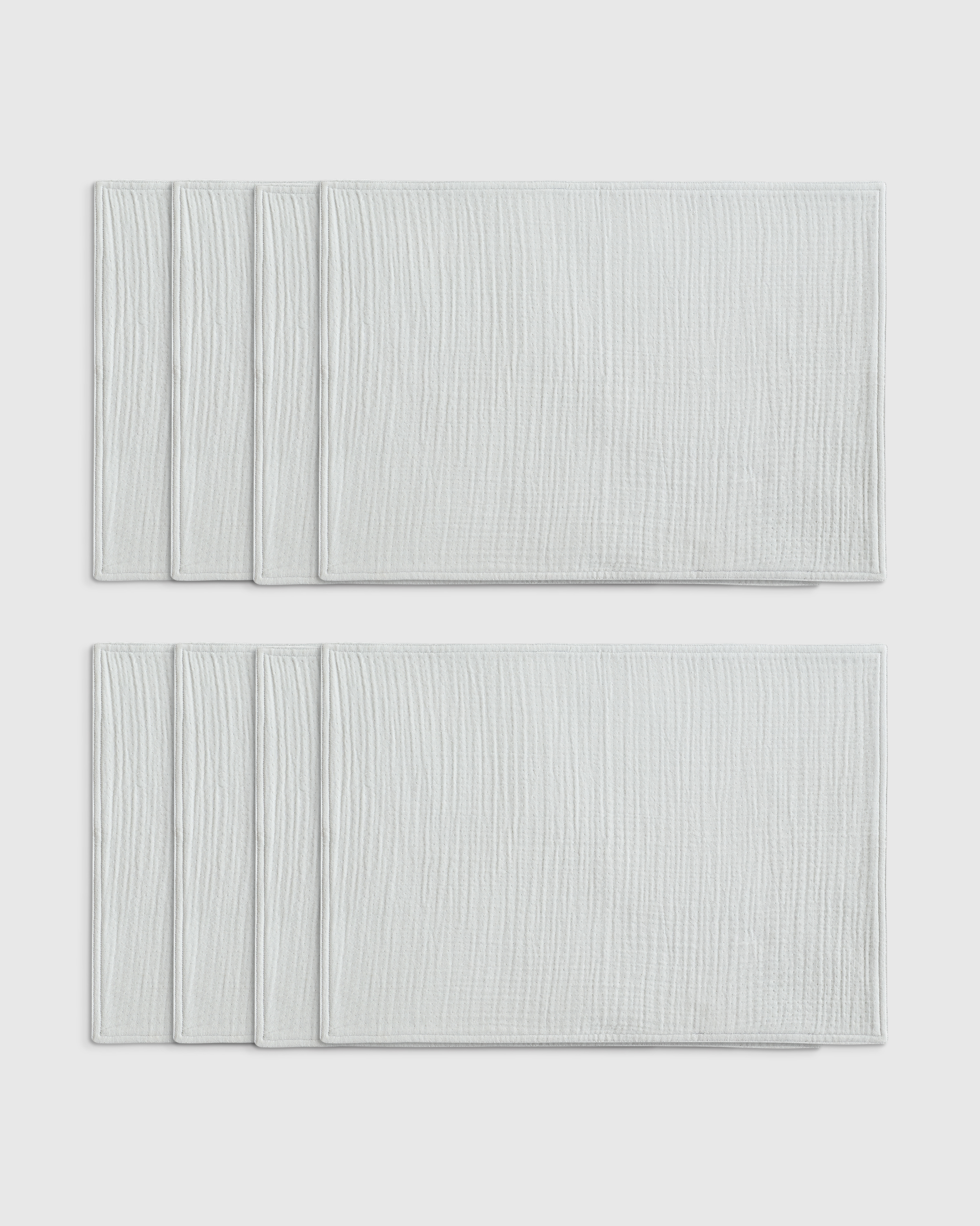 Mist Organic Cotton Gauze Placemats (Set of 8)