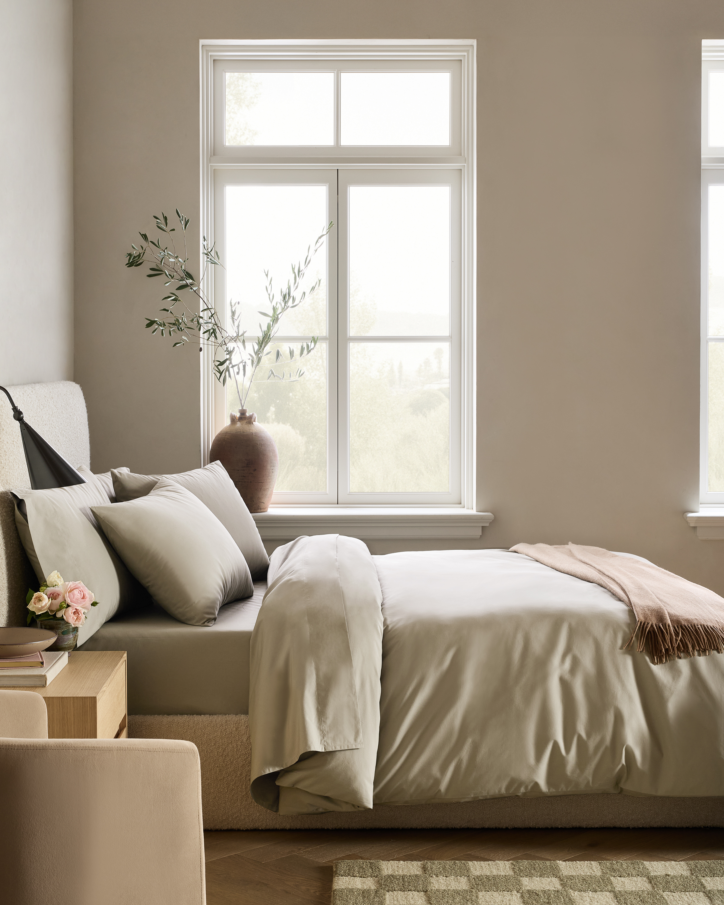 Toffee Classic Organic Percale Duvet Cover