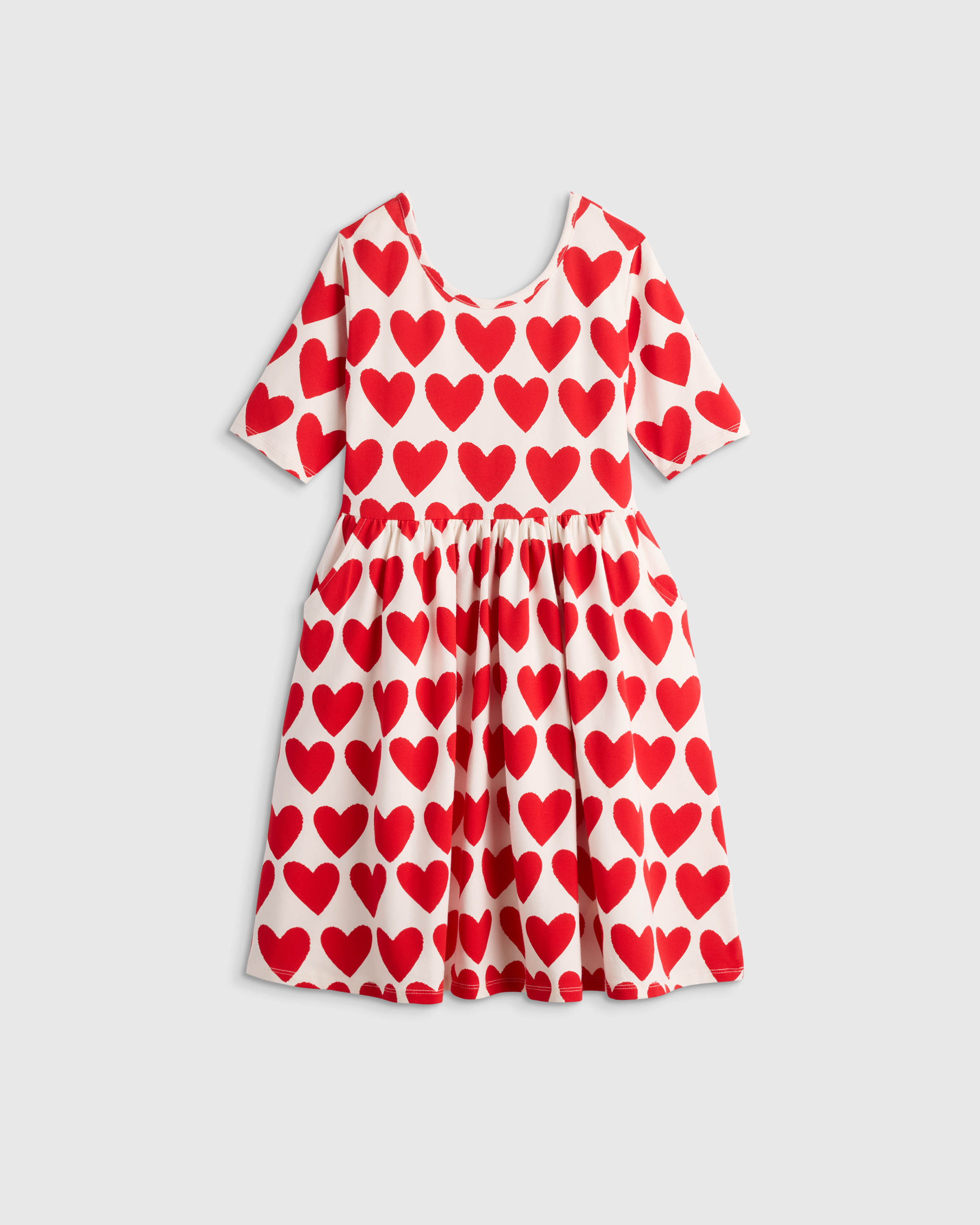 Red Hearts Organic Cotton Skater Dress 