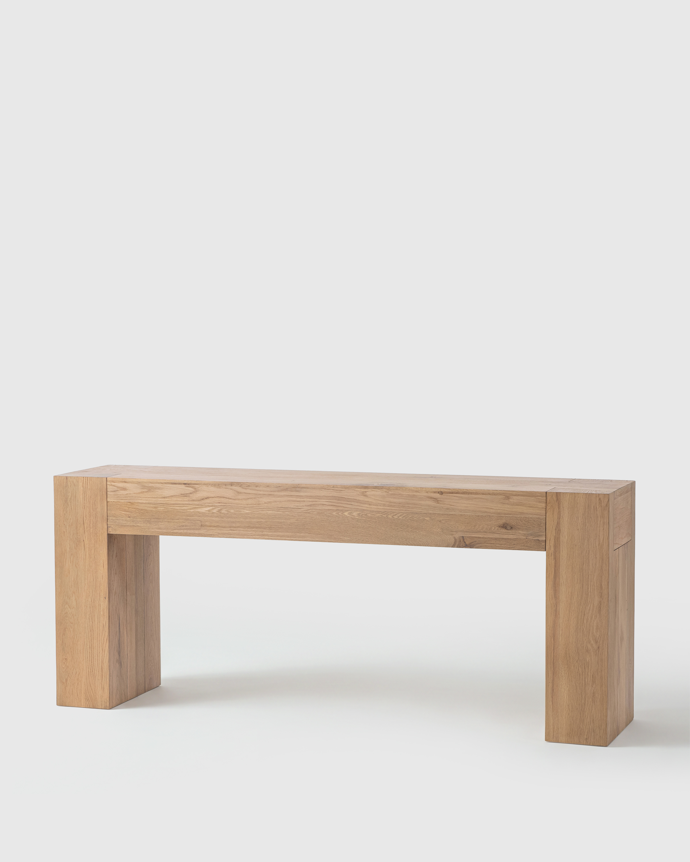 Reclaimed Oak Waterfall Console Table - thumbnail 3