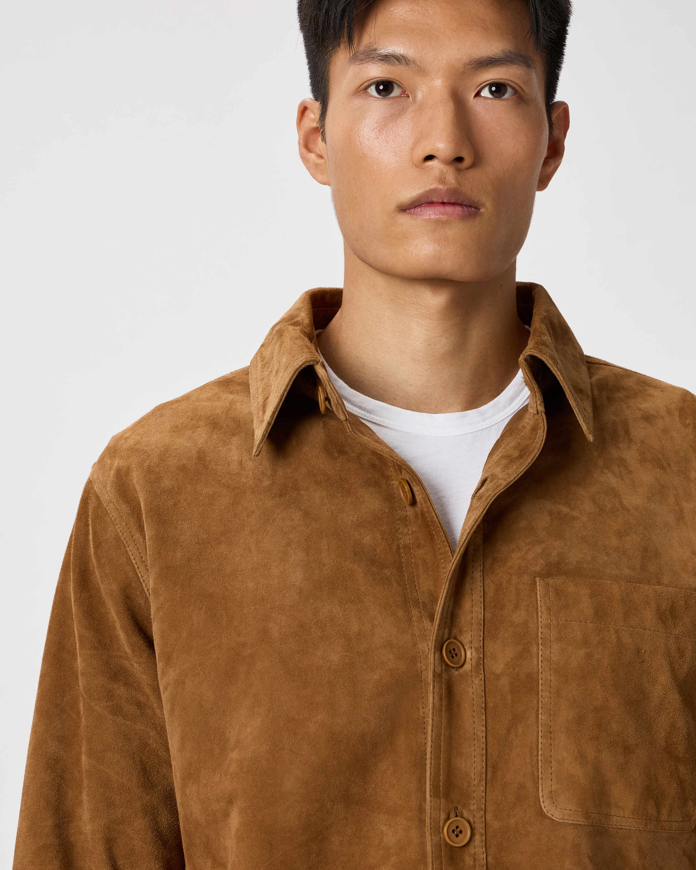 real suede over sized shirt ブラウン time__1700213718__202401-