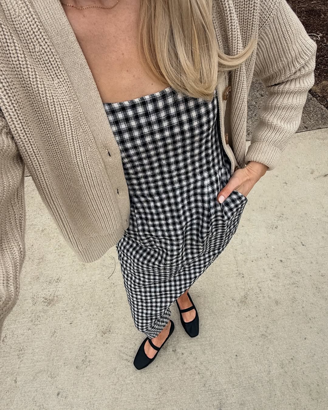 Speckled Beige 100% Organic Cotton Fisherman Boxy Cropped Cardigan