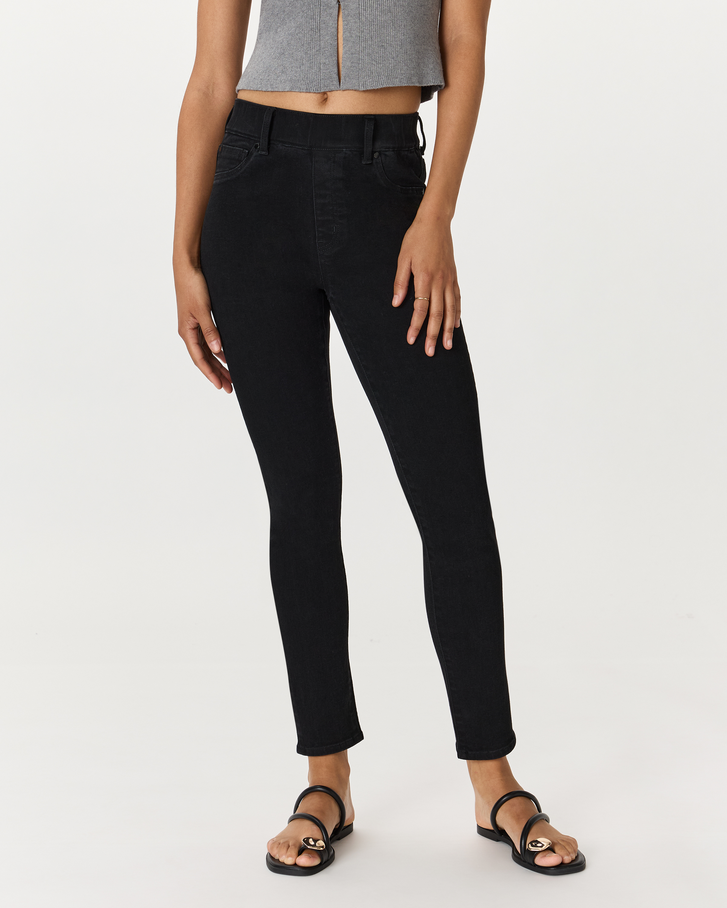 Raven Black Nina Stretch Pull-On Skinny Jeans