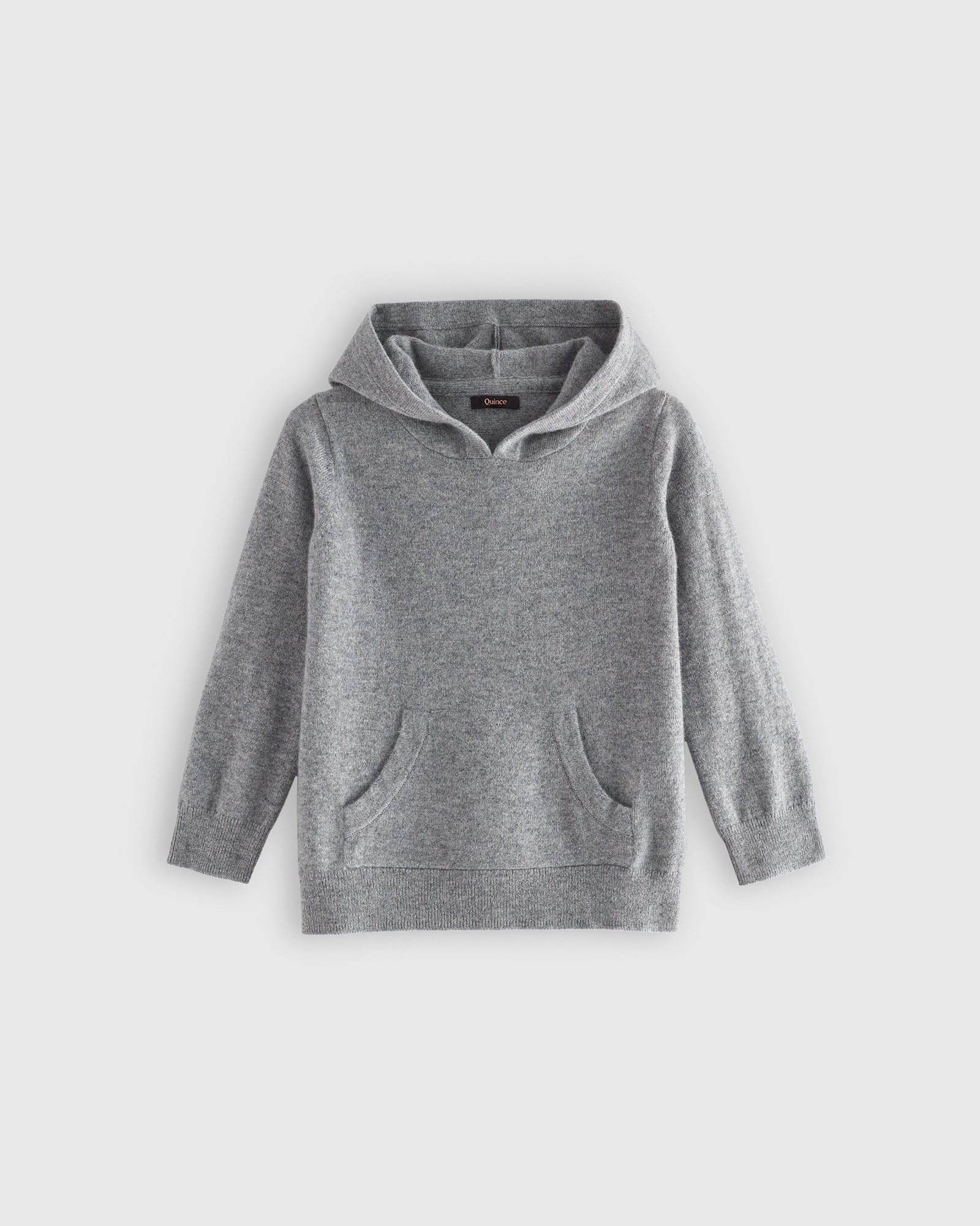 Heather Grey Washable Cashmere Hoodie