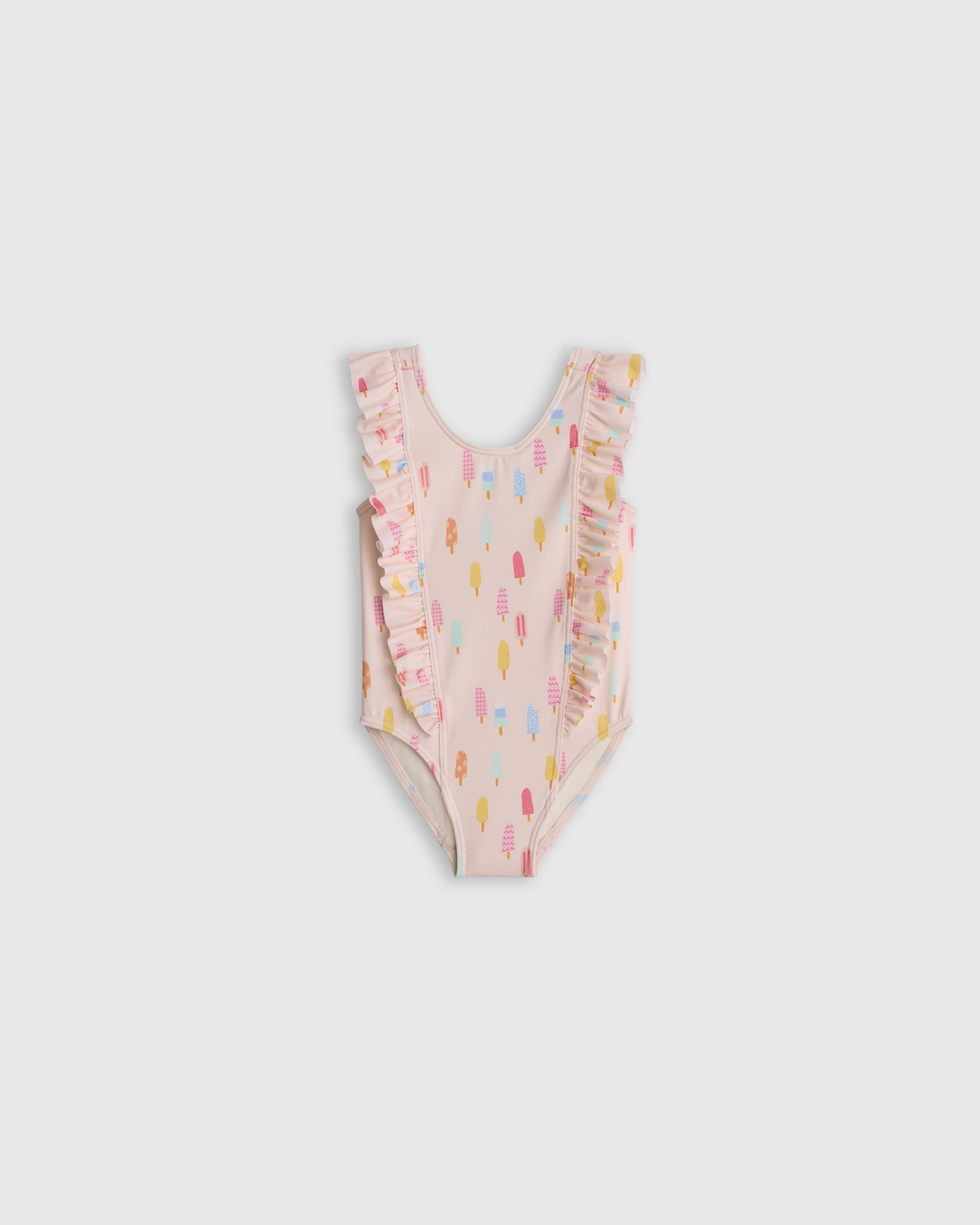 Quince Ruffle One Piece Swimsuit In Popsicles