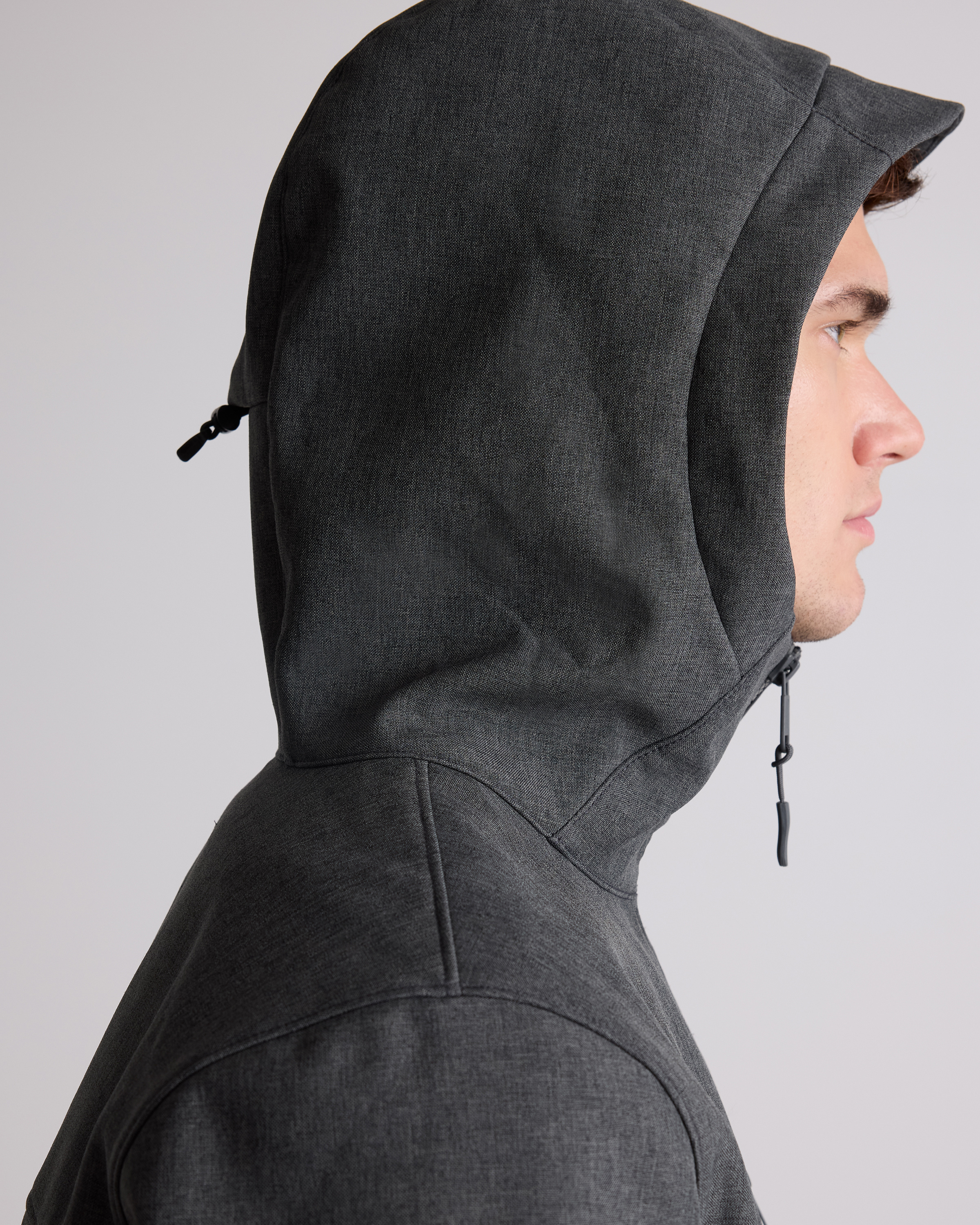 Softshell Fleece-Lined Full-Zip Hooded Jacket