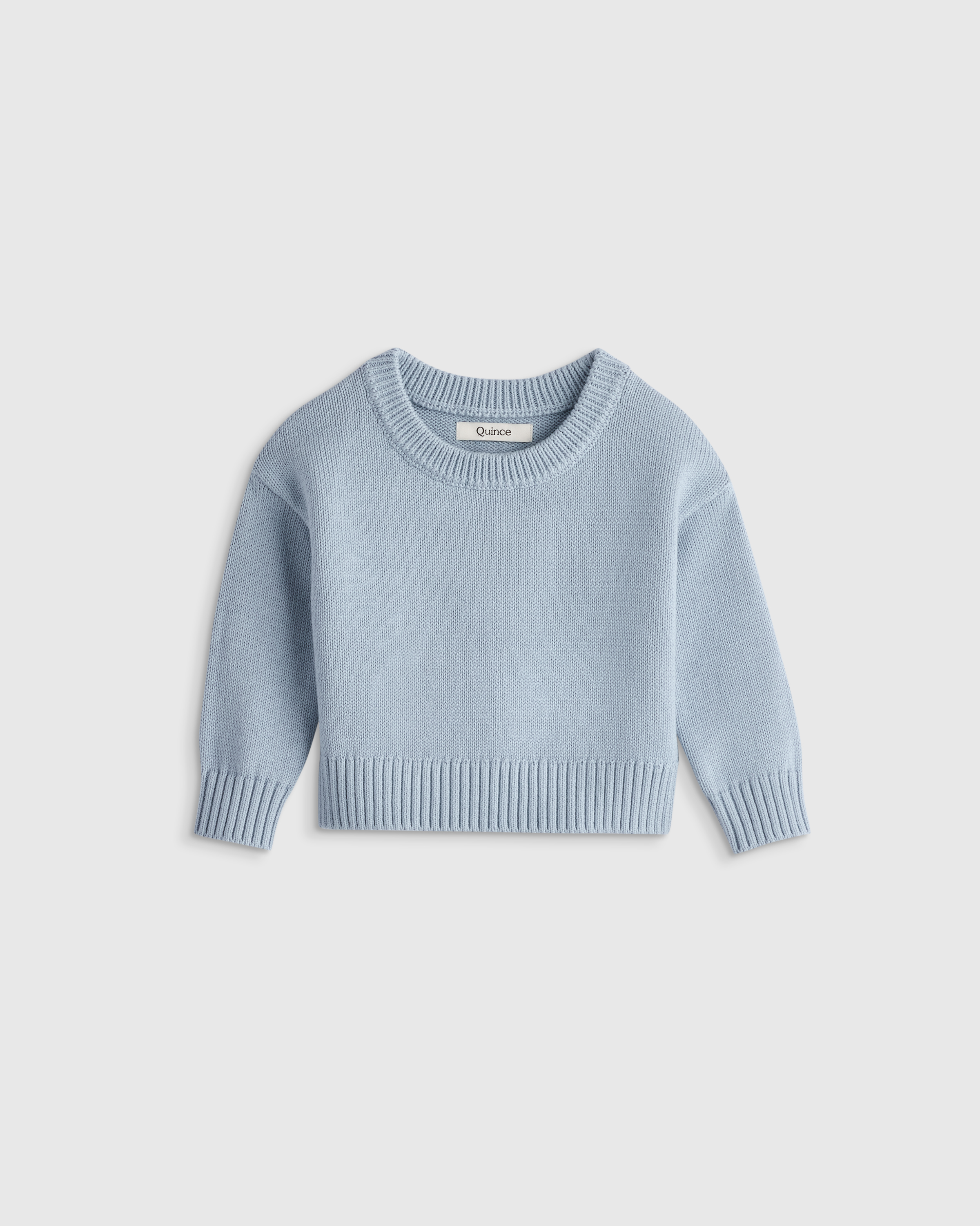 Sky Blue 100% Organic Cotton Crewneck Sweater