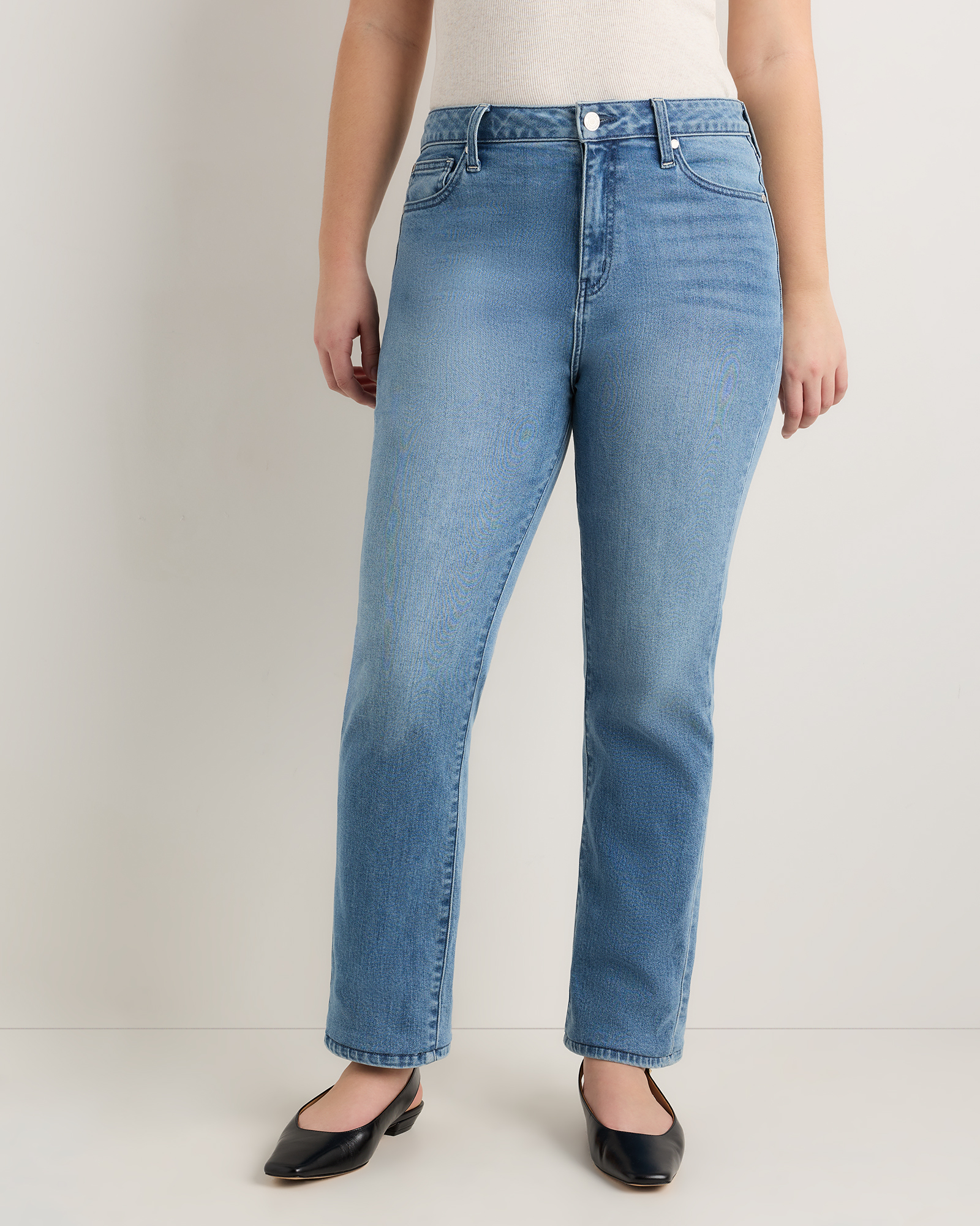 Seaside Blue Curvy Bella Stretch Straight Jeans
