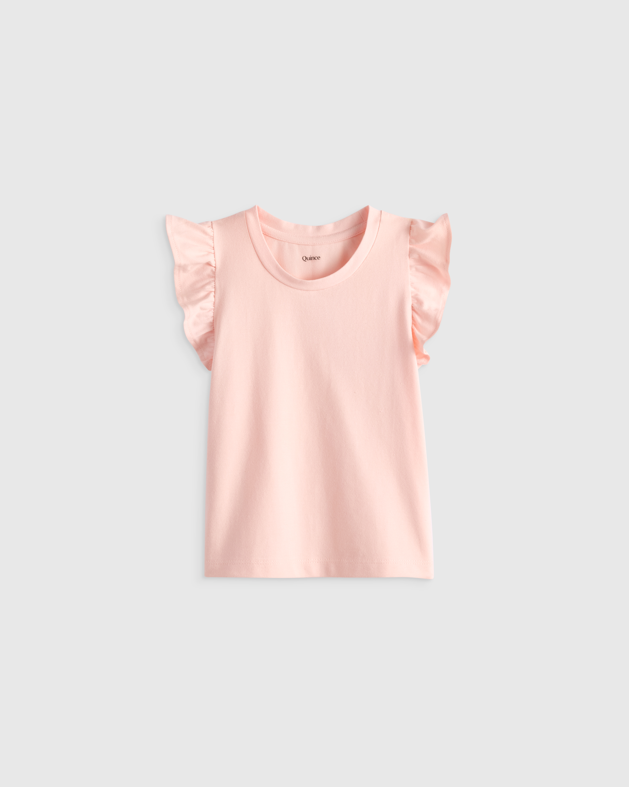 Pink Ruffle Sleeve Organic Cotton Top