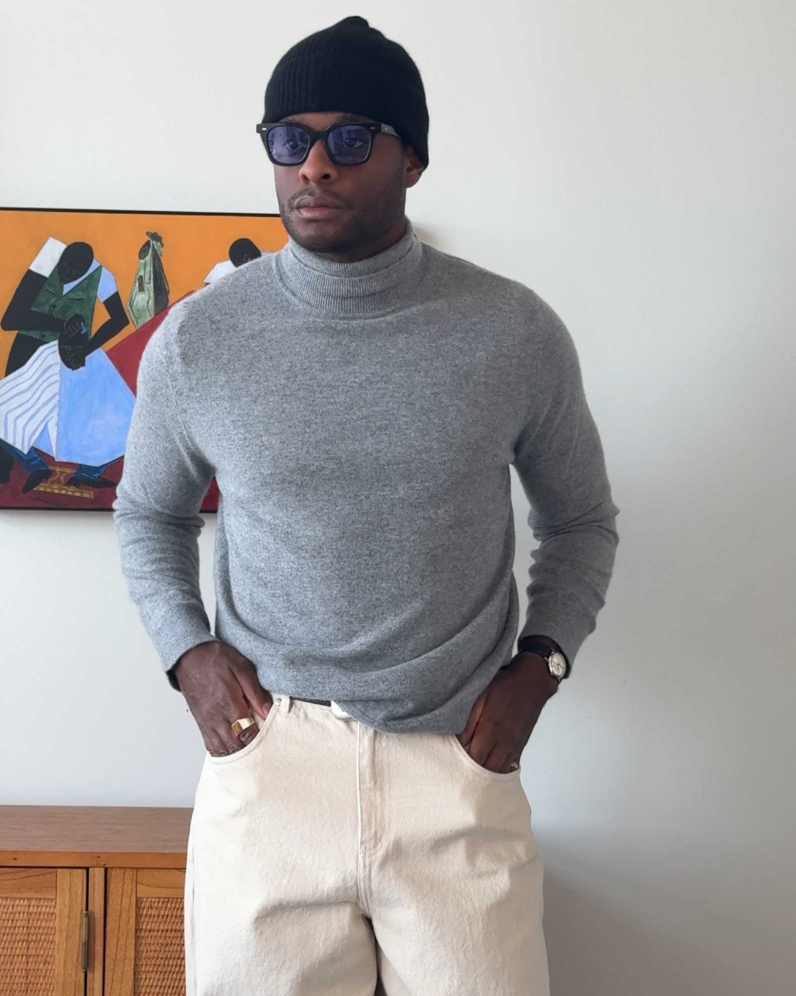 Mongolian Cashmere Turtleneck Sweater