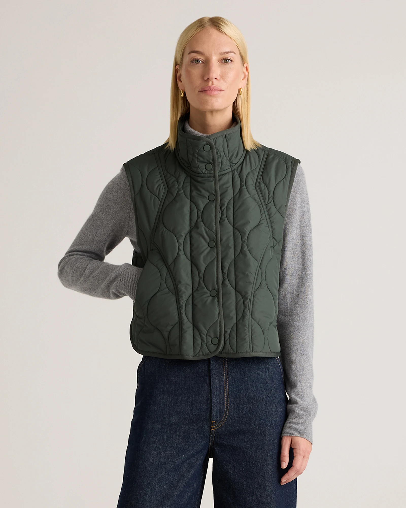 Featherless Quilted Puffer Vest