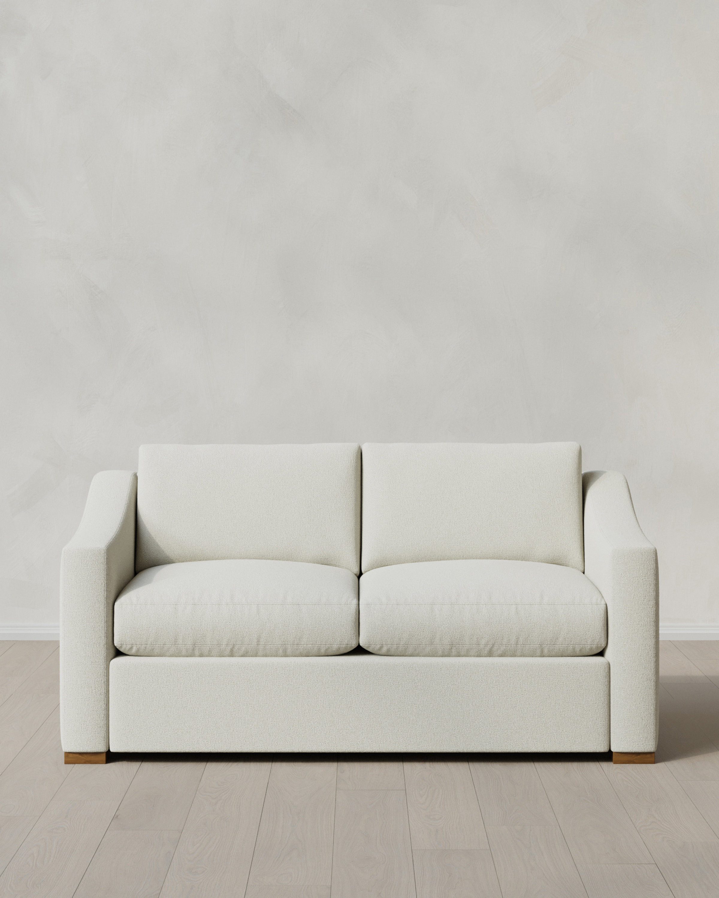 Ivory Hollis Slope Arm Sofa in Performance Basketweave