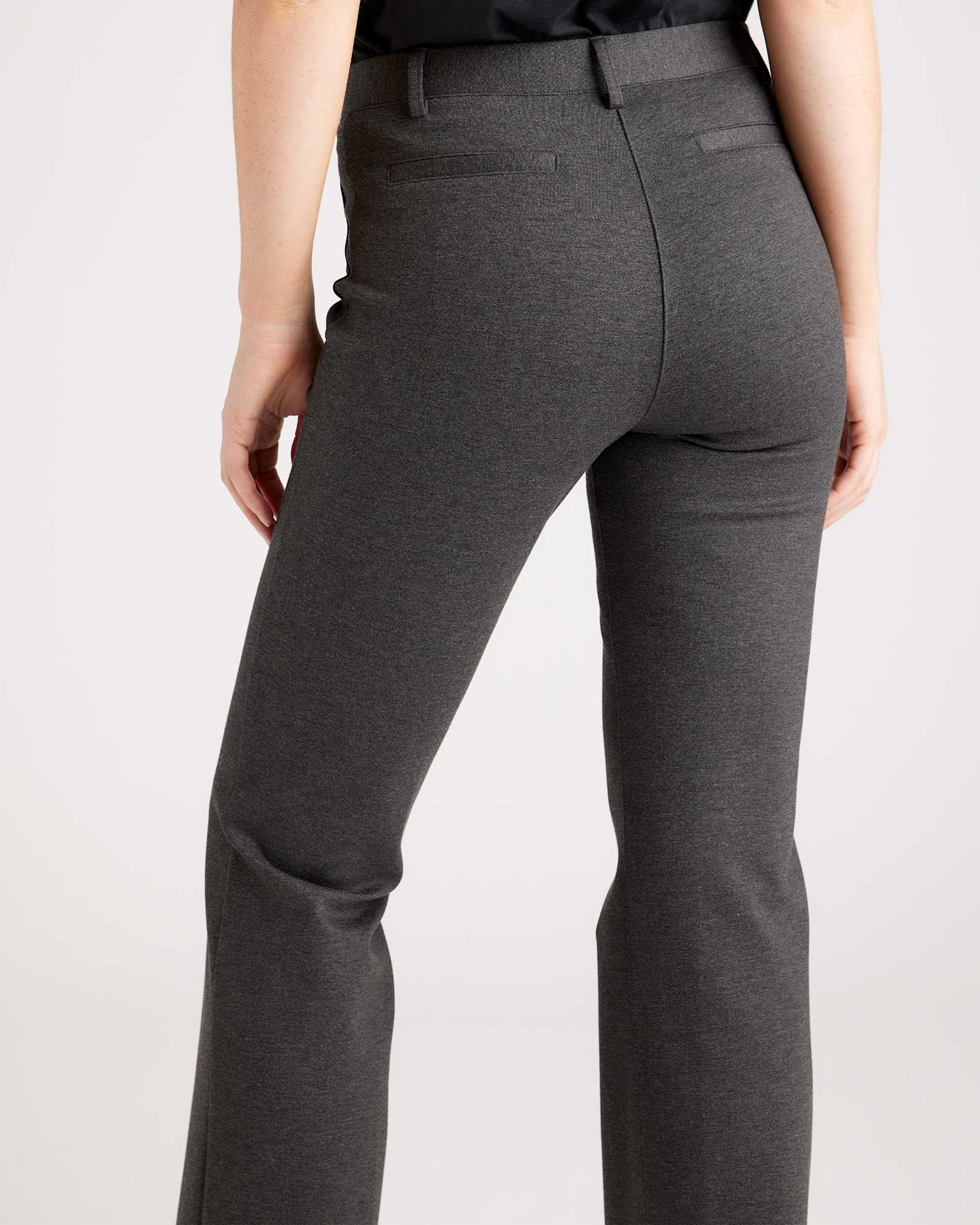 Women's Ponte Bootcut Pants in Charcoal, Ultra-Stretch Versatile Pant, Size Medium, Rayon by Quince Women's Ponte Bootcut Pants in Charcoal, Ultra-Stretch Versatile Pant, Size Medium, Rayon by Quince