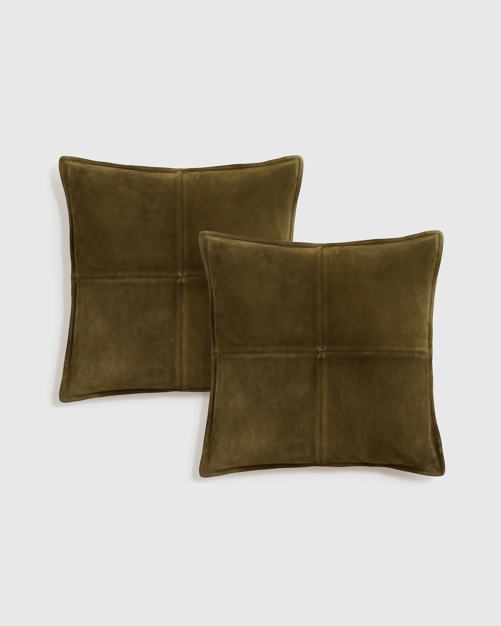 Pieced Suede Pillow Cover (Set of 2) by Quince