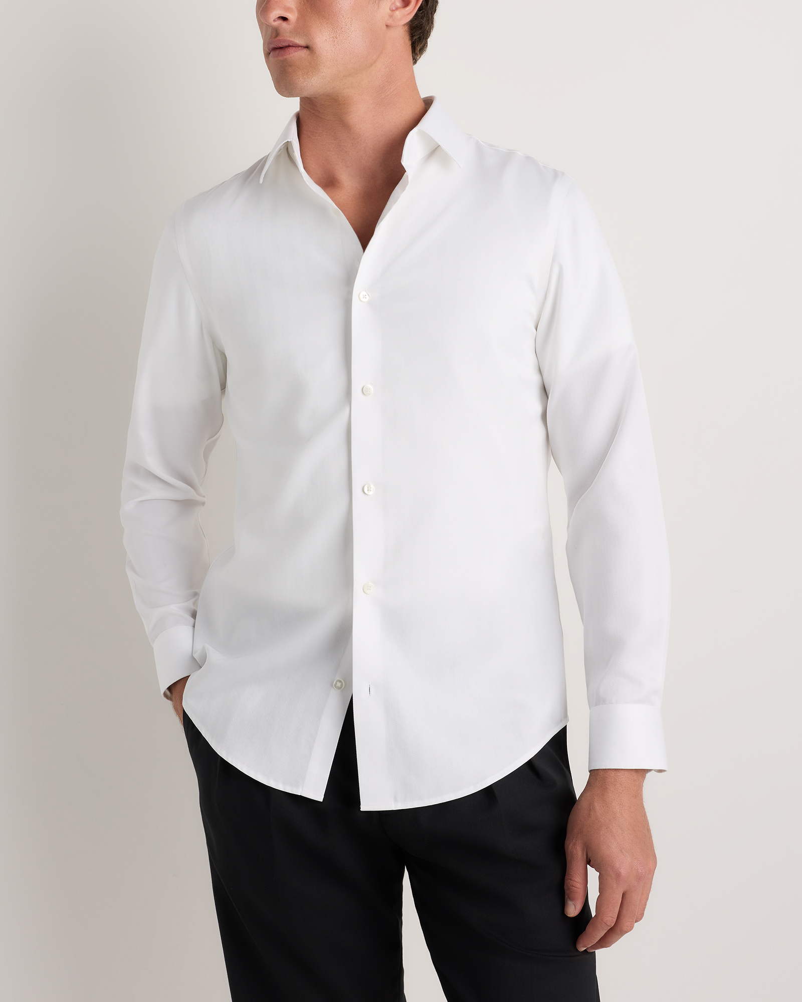 white on white men's dress shirts Phenom Professional Long Sleeve Shirt  Sleek and Professional Wear Pure White and Powder Blue Men's White Dress Shirts |