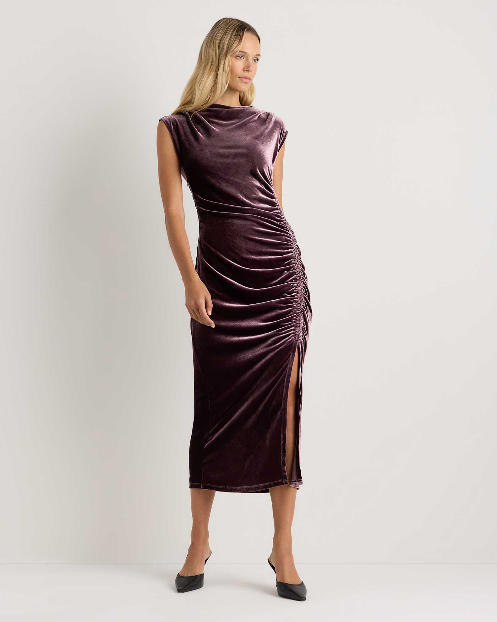 wine velvet midi dress Wine Velvet Maternity Wrap Bodycon Midi Dress