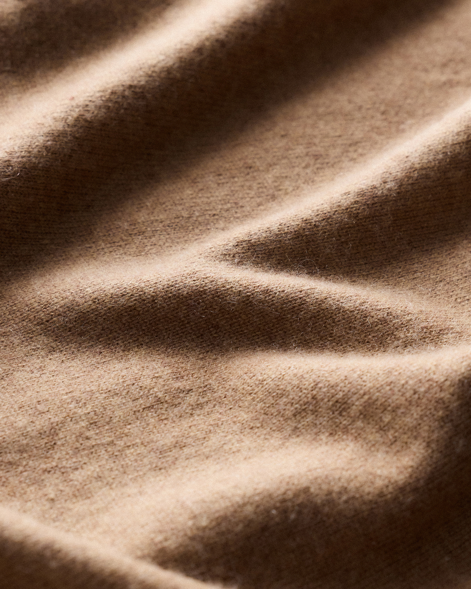 Mongolian Cashmere Full Zip Sweater in Teak