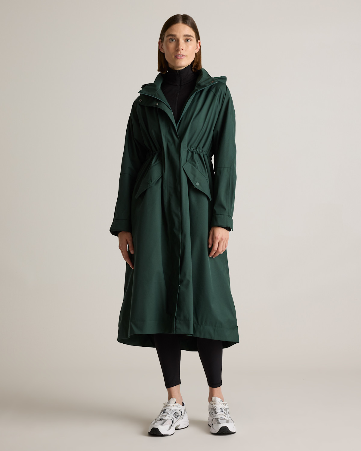 Quince Weatherproof Rain Trench Coat in Dark Spruce