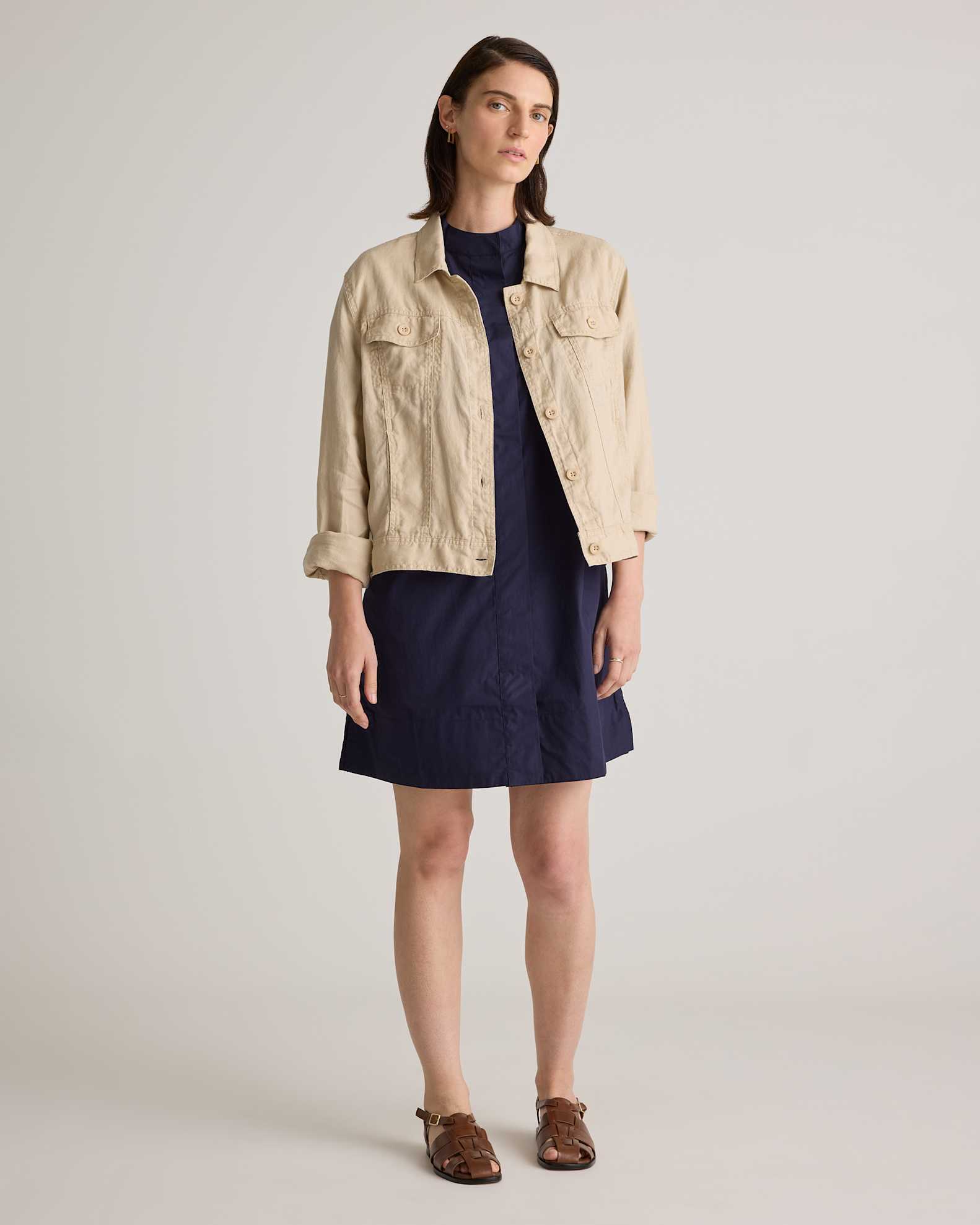 100% Organic Cotton Short Sleeve Shirt Dress 100% Organic Cotton Short Sleeve Shirt Dress