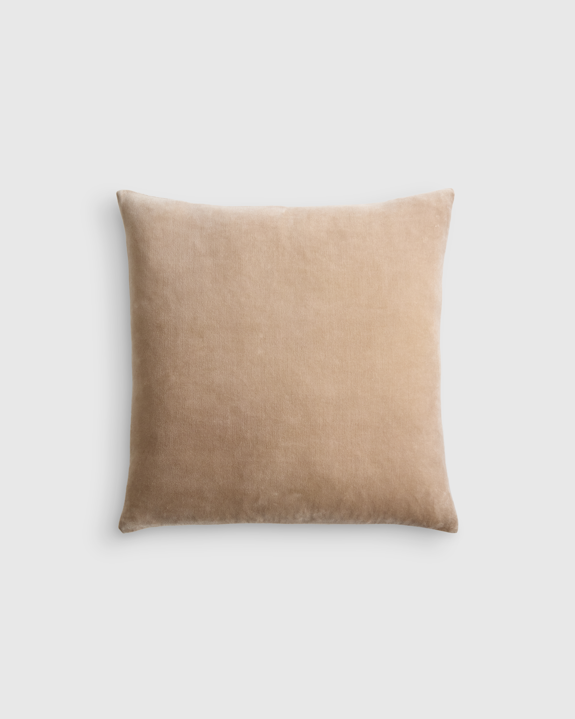 Taupe Classic Cotton Velvet Pillow Cover