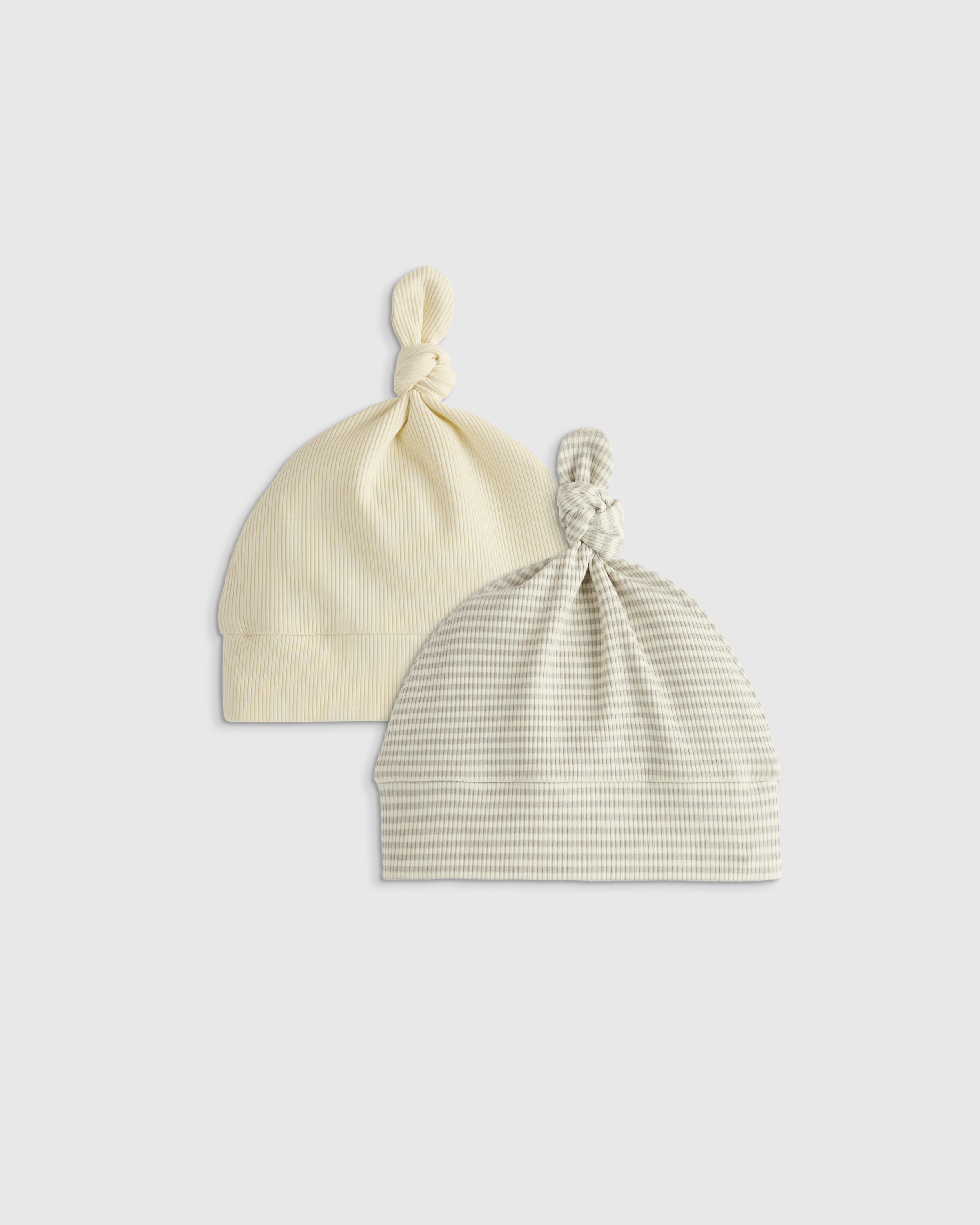 Ivory/Grey Stripe Softest Rib Hat (2-Pack) 