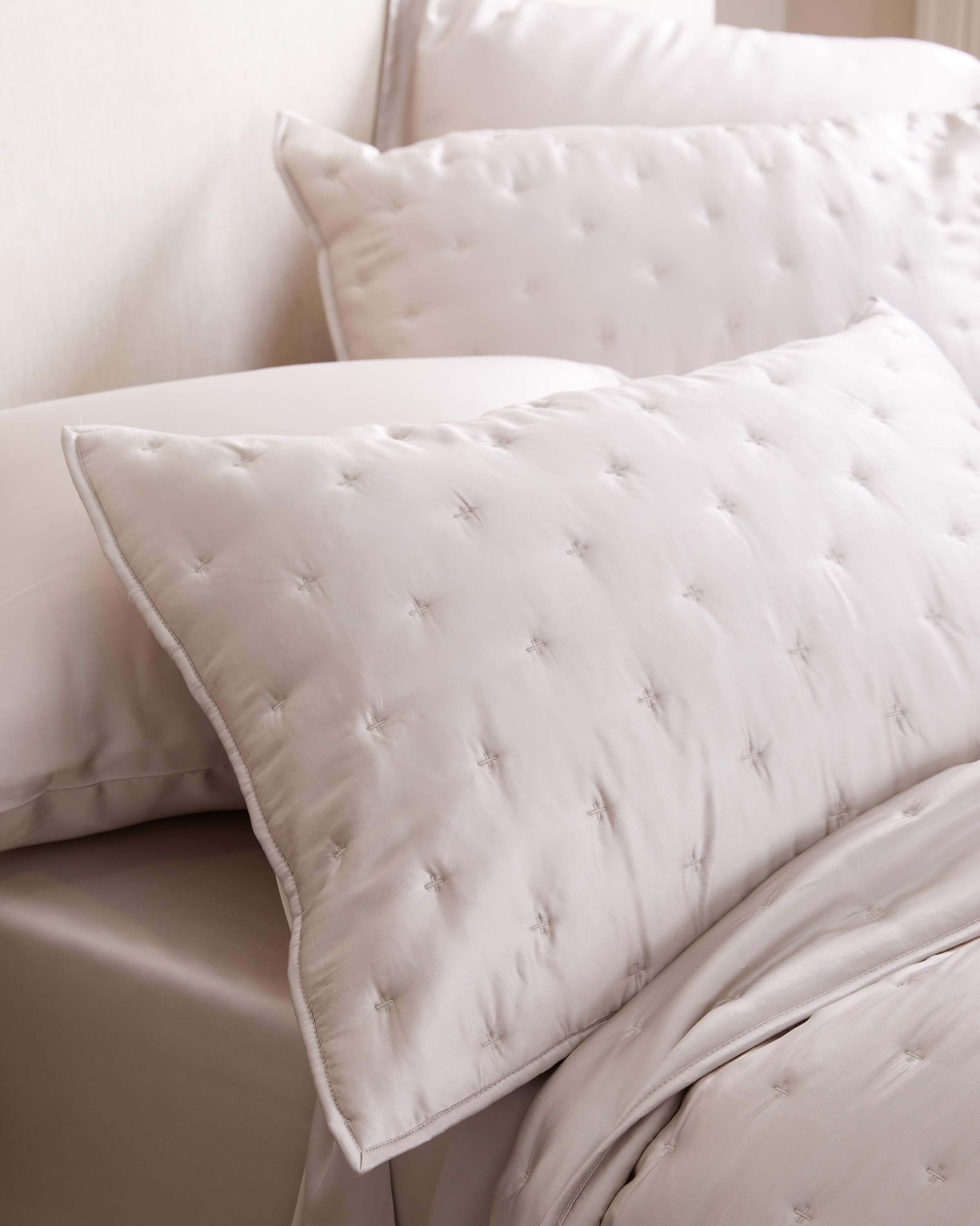 Sand Bamboo Dream Quilted Sham Set