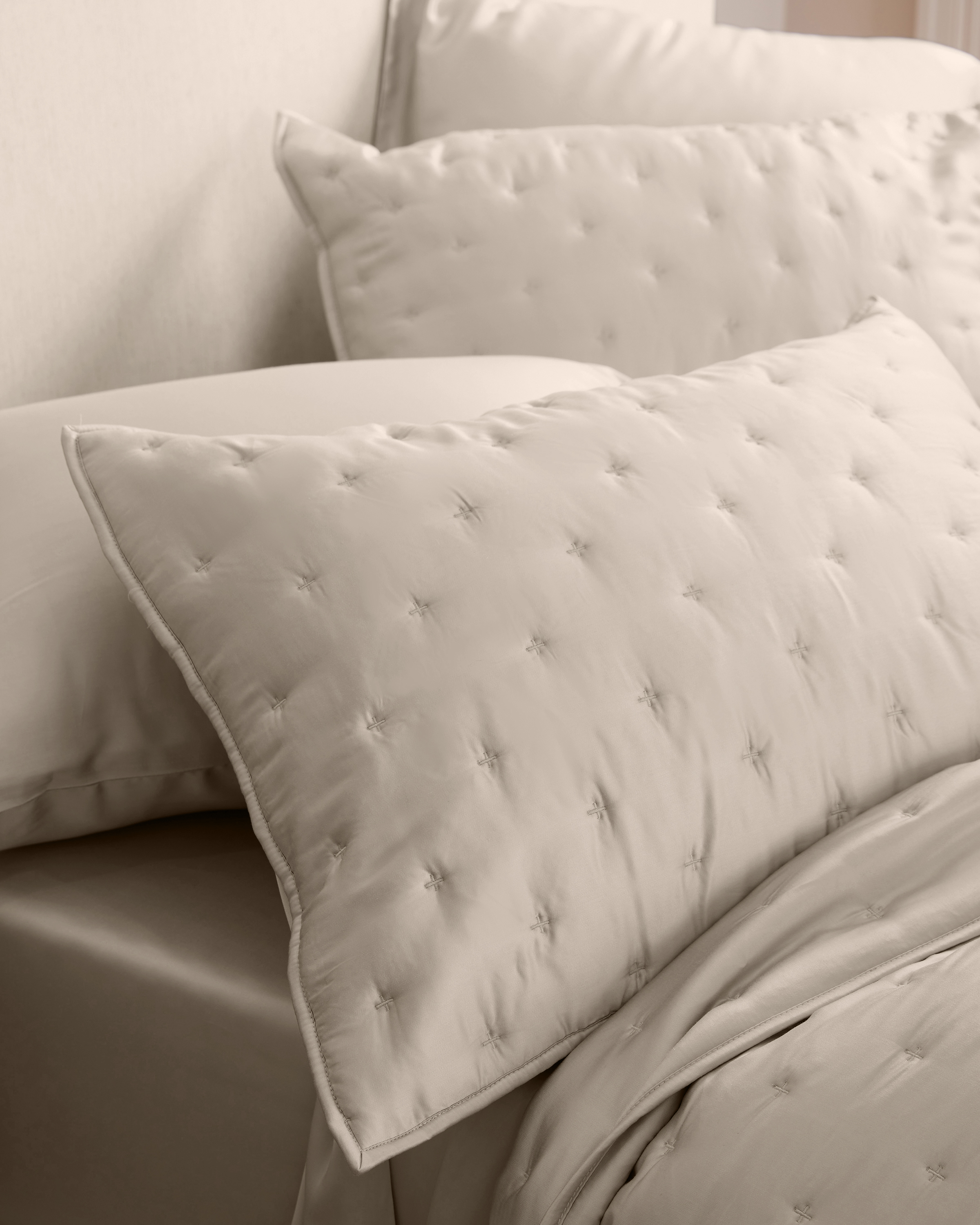 Sand Bamboo Dream Quilted Sham Set