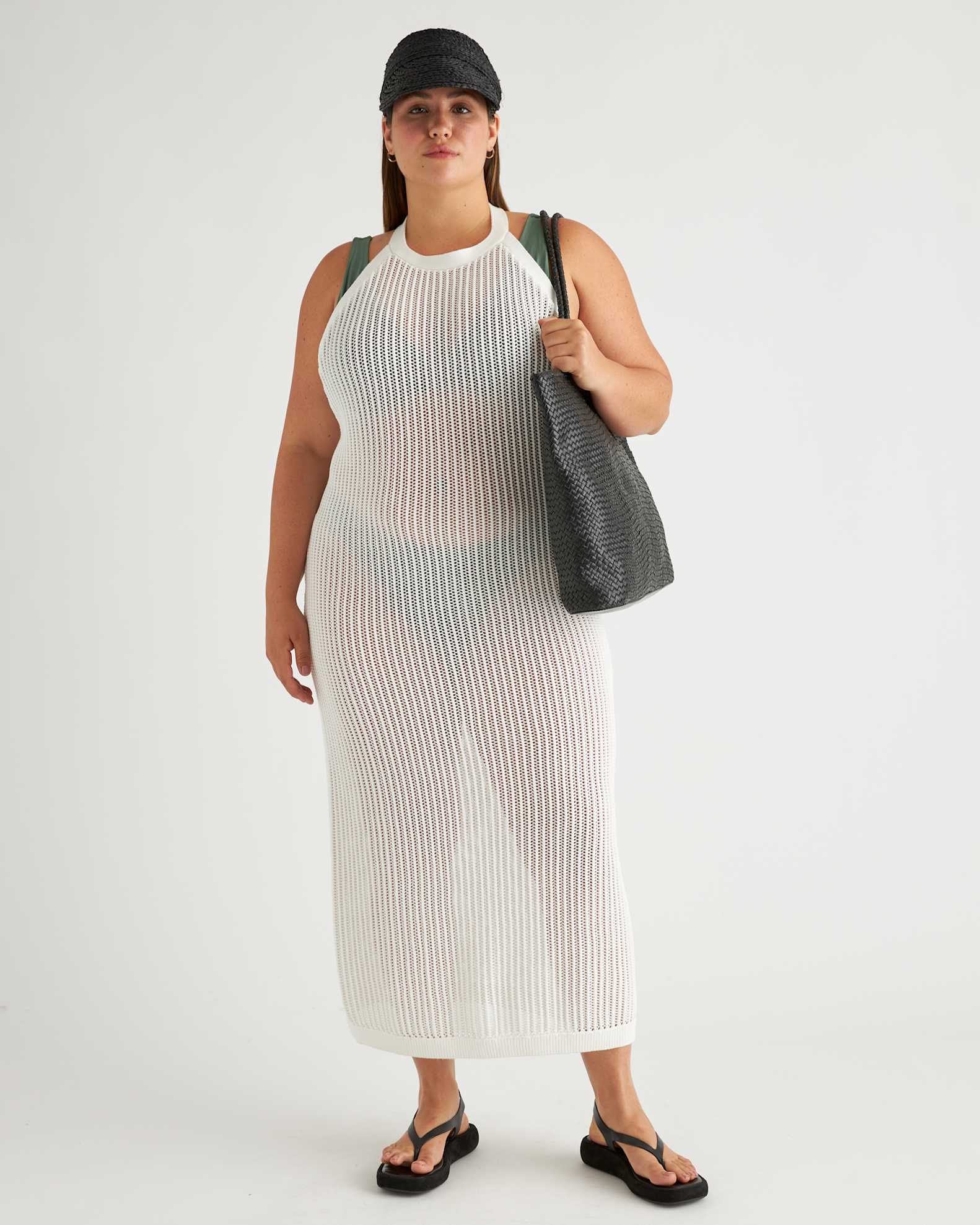 maxi dress cover up plus size Final Sale Plus Size Mesh Cover-Up Dress with Cutout Front and Fringe Trim in Hot Pink