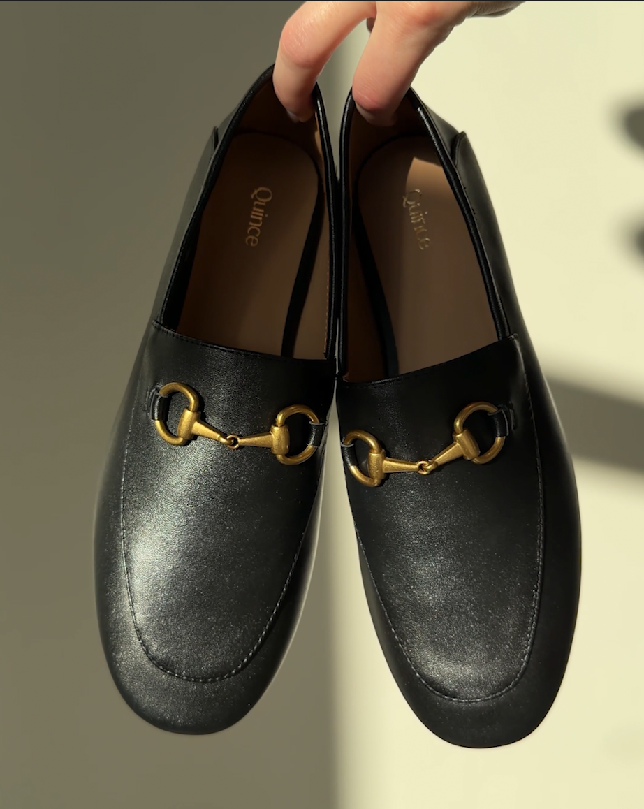 Italian Leather Horsebit Loafer Black Rose Brashkis 4x5
