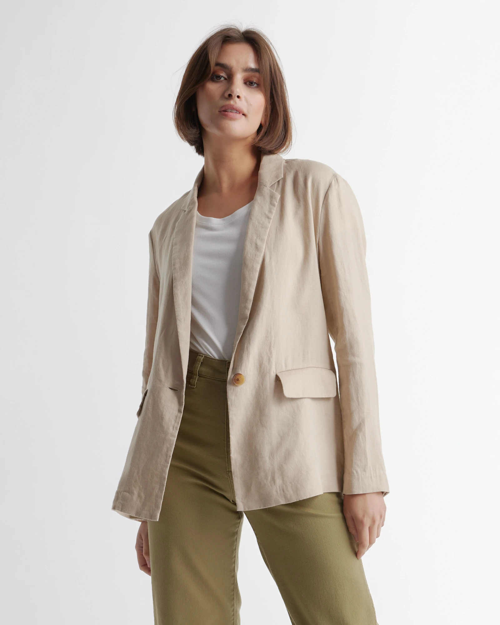 Women's 100% European Linen Blazer