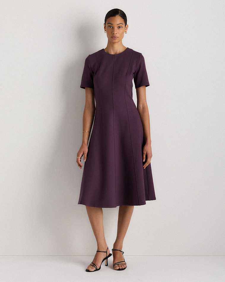 Tencel Jersey Midi Wrap Dress in Wine Tencel Jersey Midi Wrap Dress in Wine