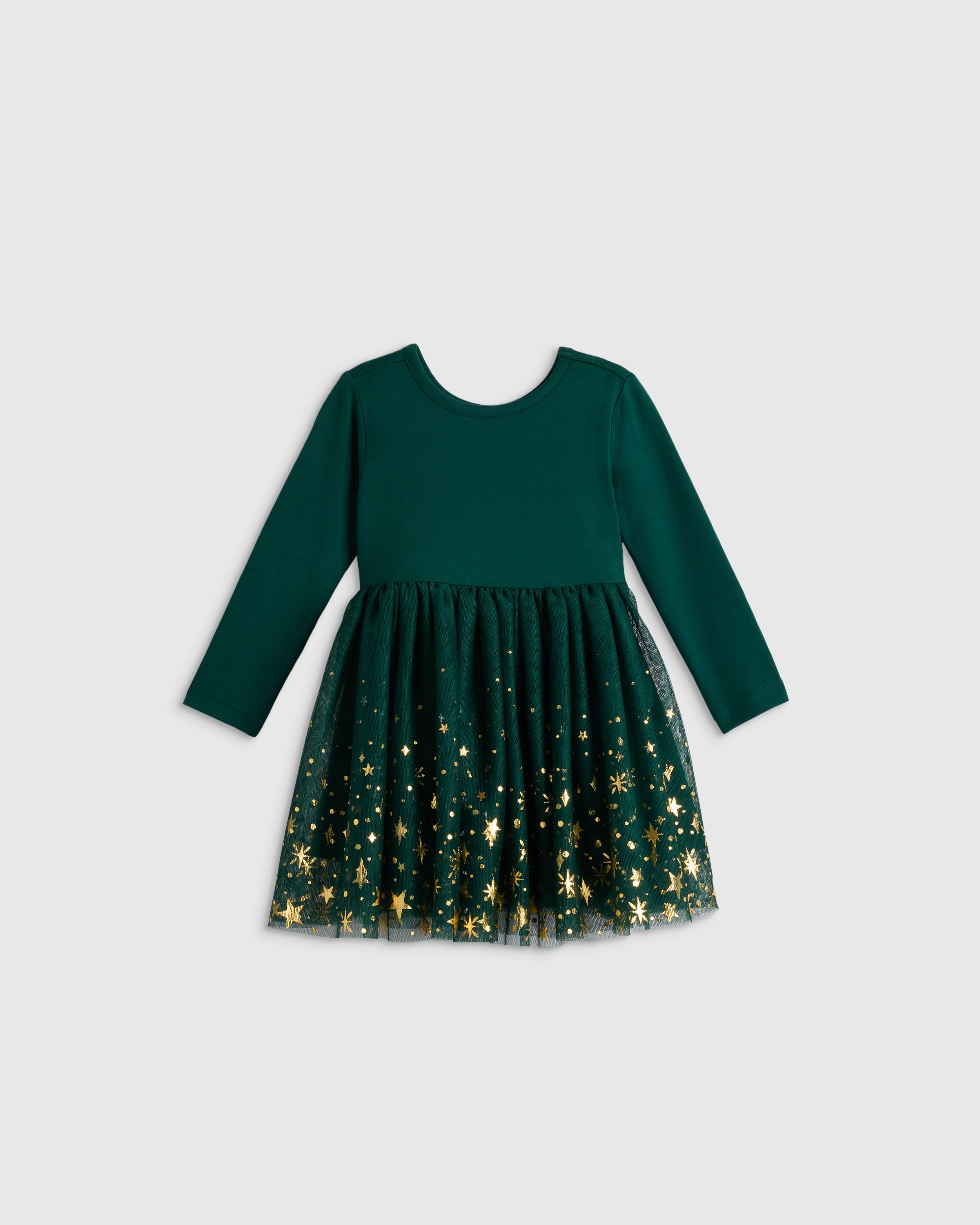 Forest Green Shimmer Tulle Dress