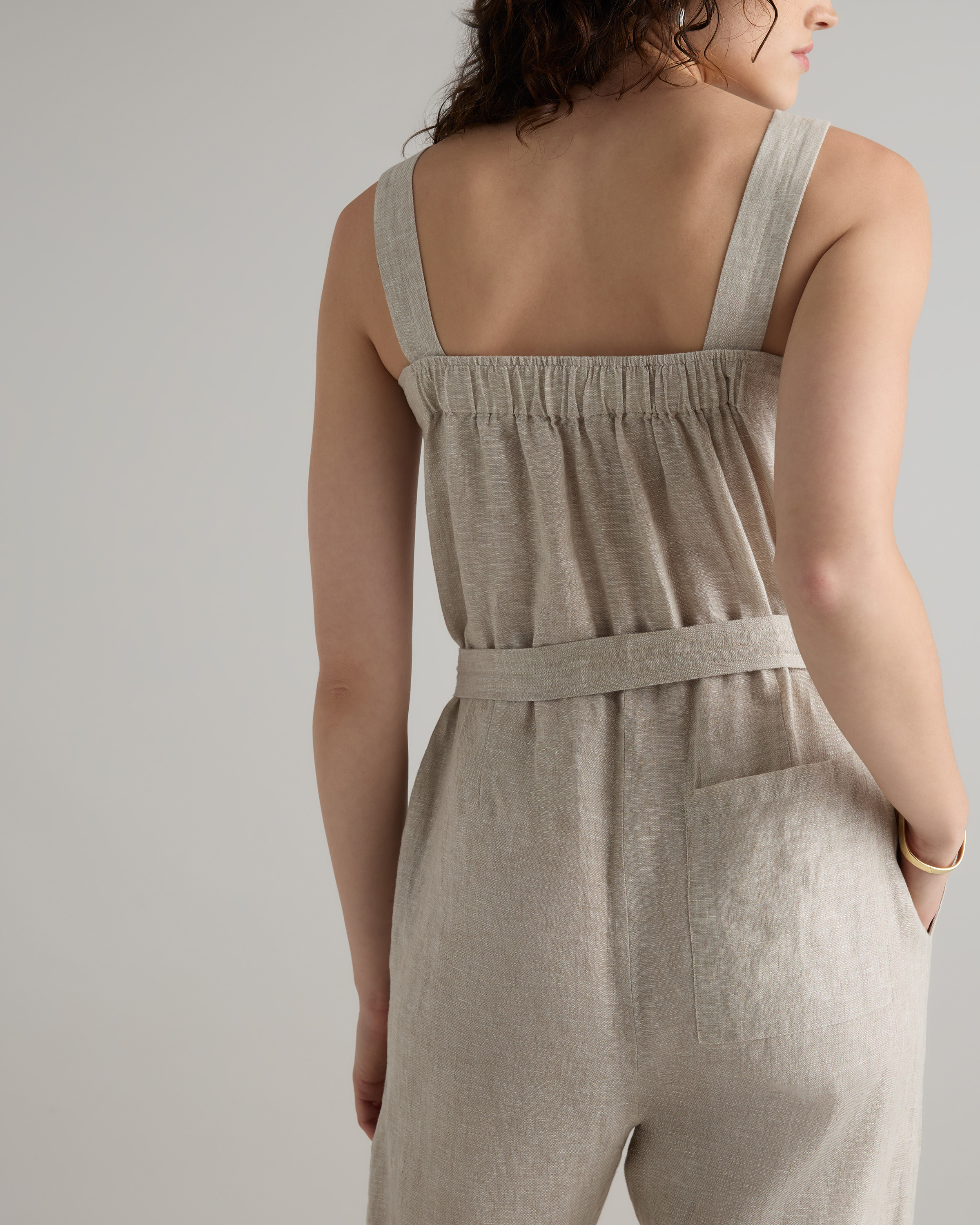 サロペット・オーバーオール・オールインワン THROW SQUARE NECK JUMPSUITS Square Neck Jumpsuit｜ウォッシャブル/防シワ/夏服（つなぎ