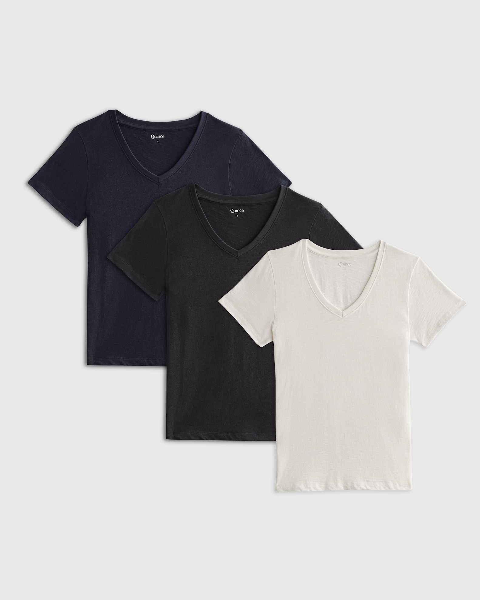Cotton Modal Scoop Neck Tee 3 Pack Bundle | Quince