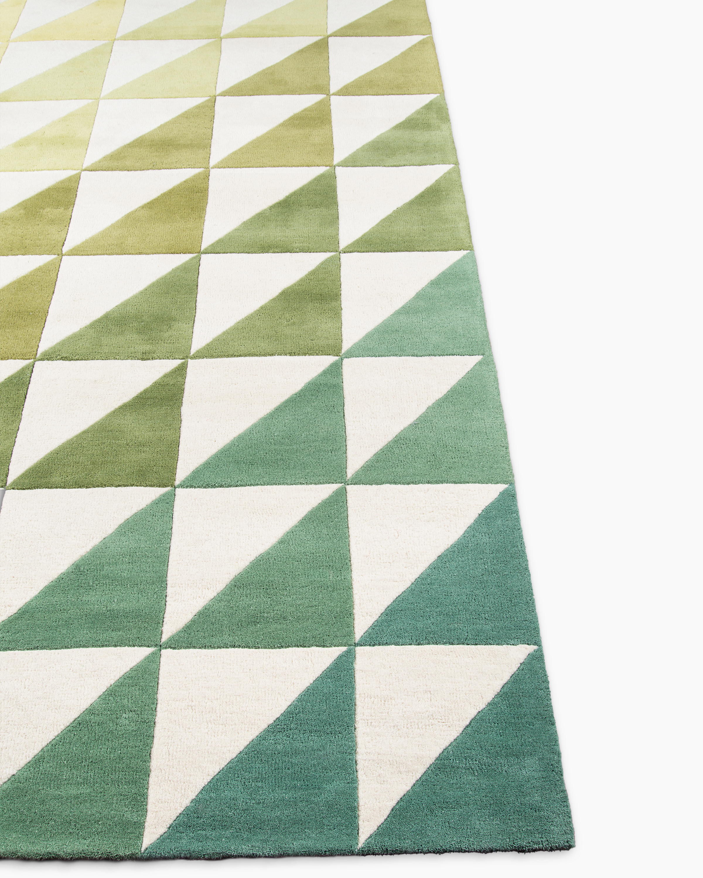 Quince Tonal Triangles Wool Rug - Thumbnail 2