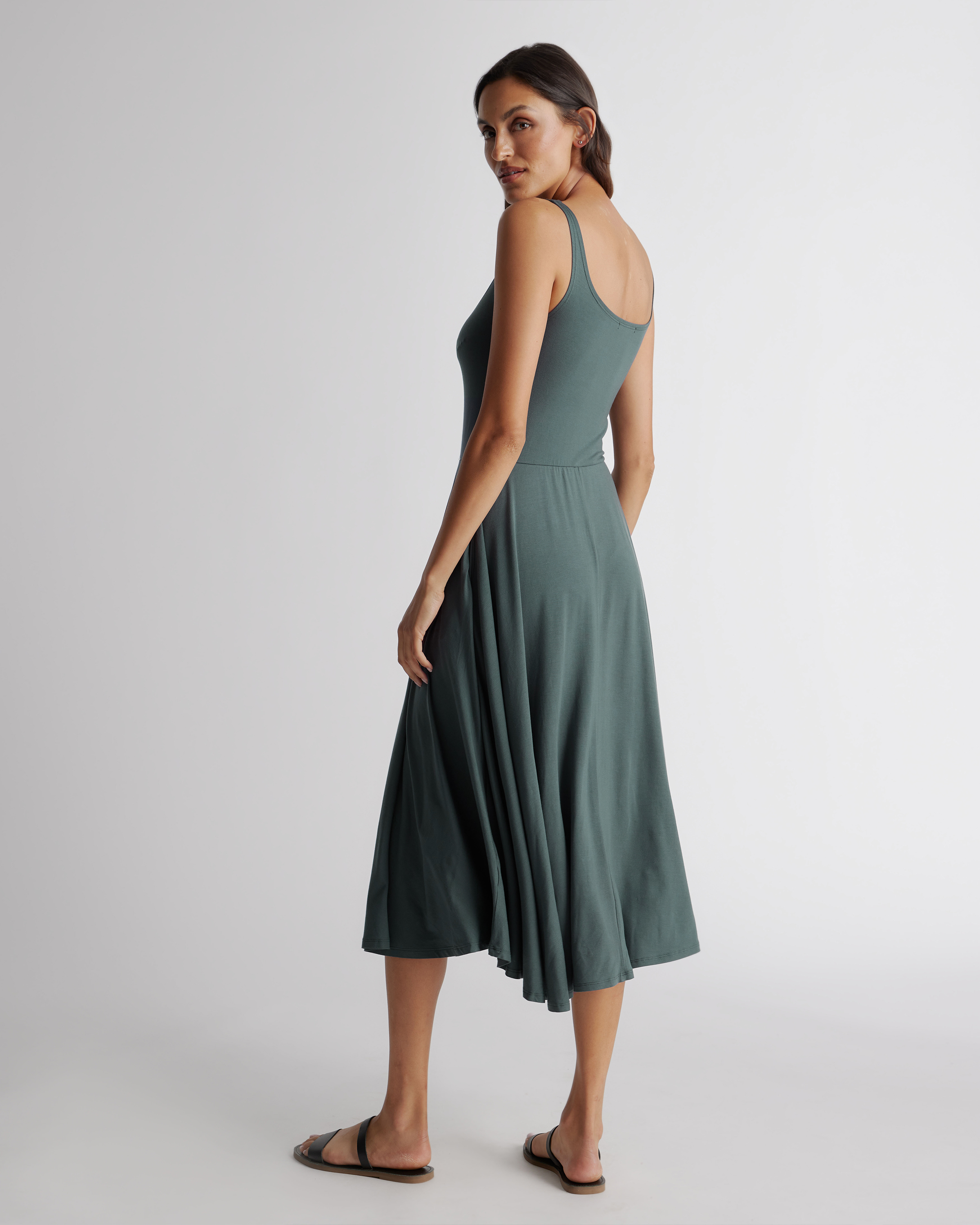 olive green fit and flare dress Zapakasa Women Sage Green V-Neck Long Wedding Guest Dress with Sleeves  Satin Floral A-Line Bridesmaid Dress main image 0