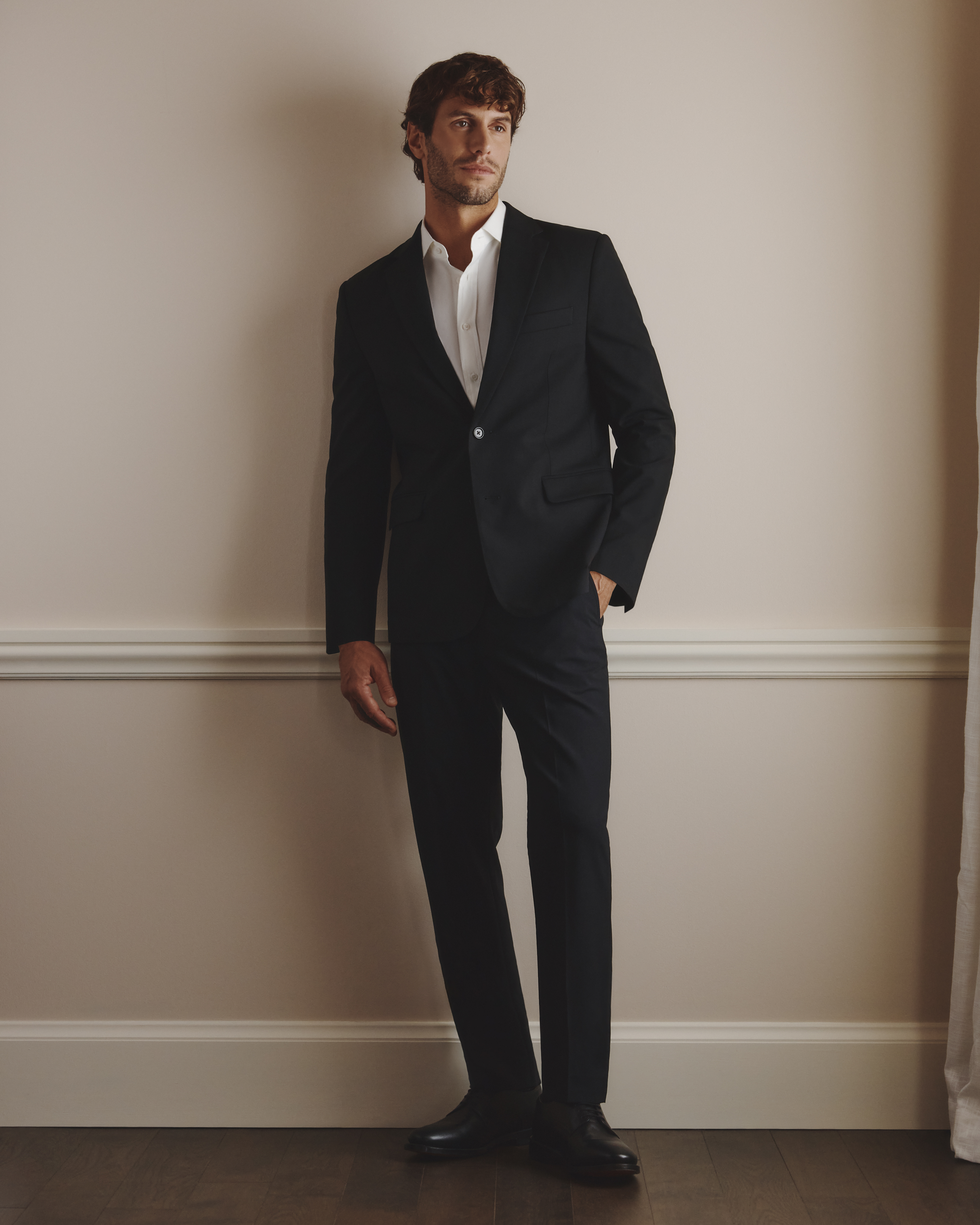 black wool dress pants men Hangrr Deep Black Wool Pants