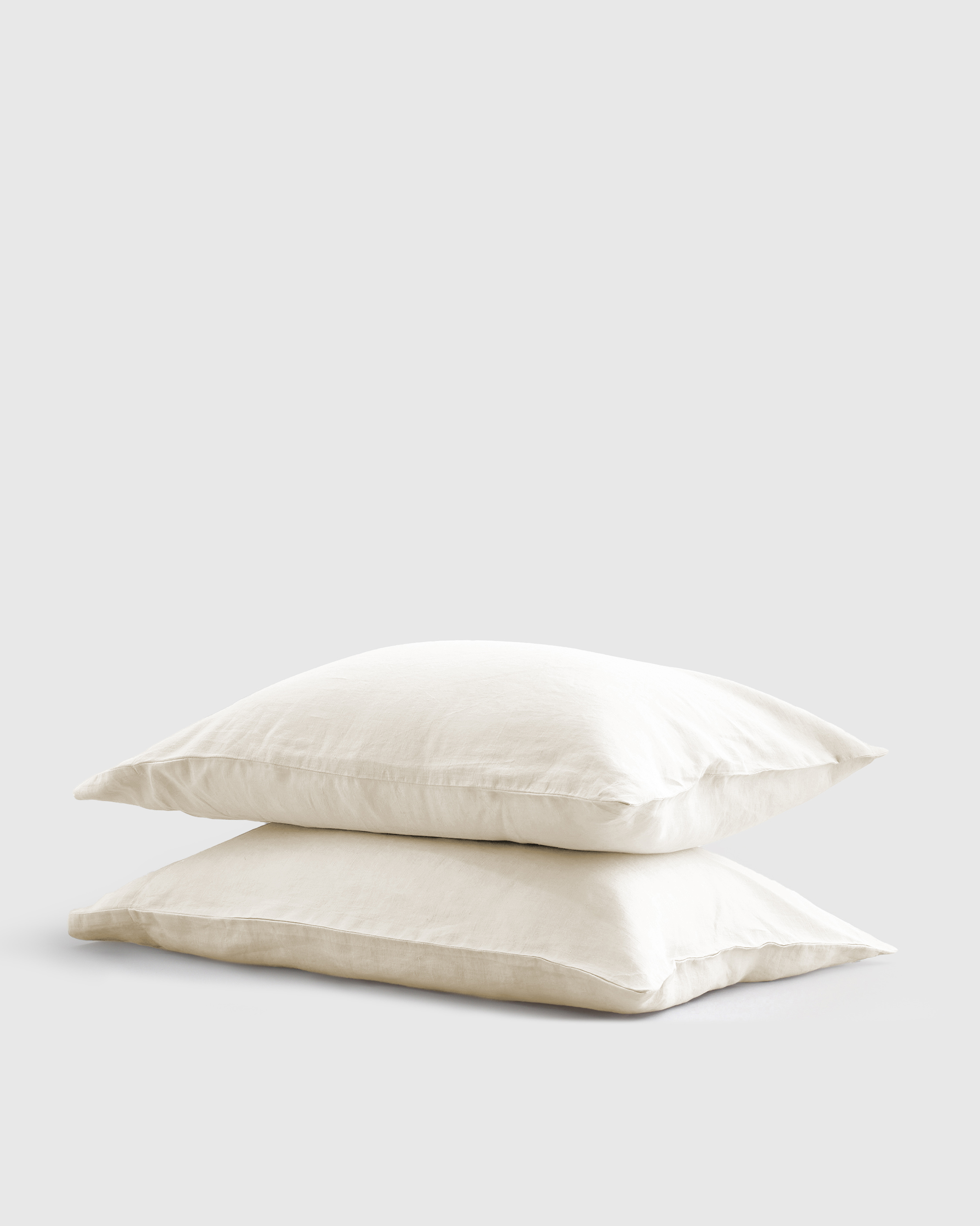 Ivory European Linen Pillowcase Set