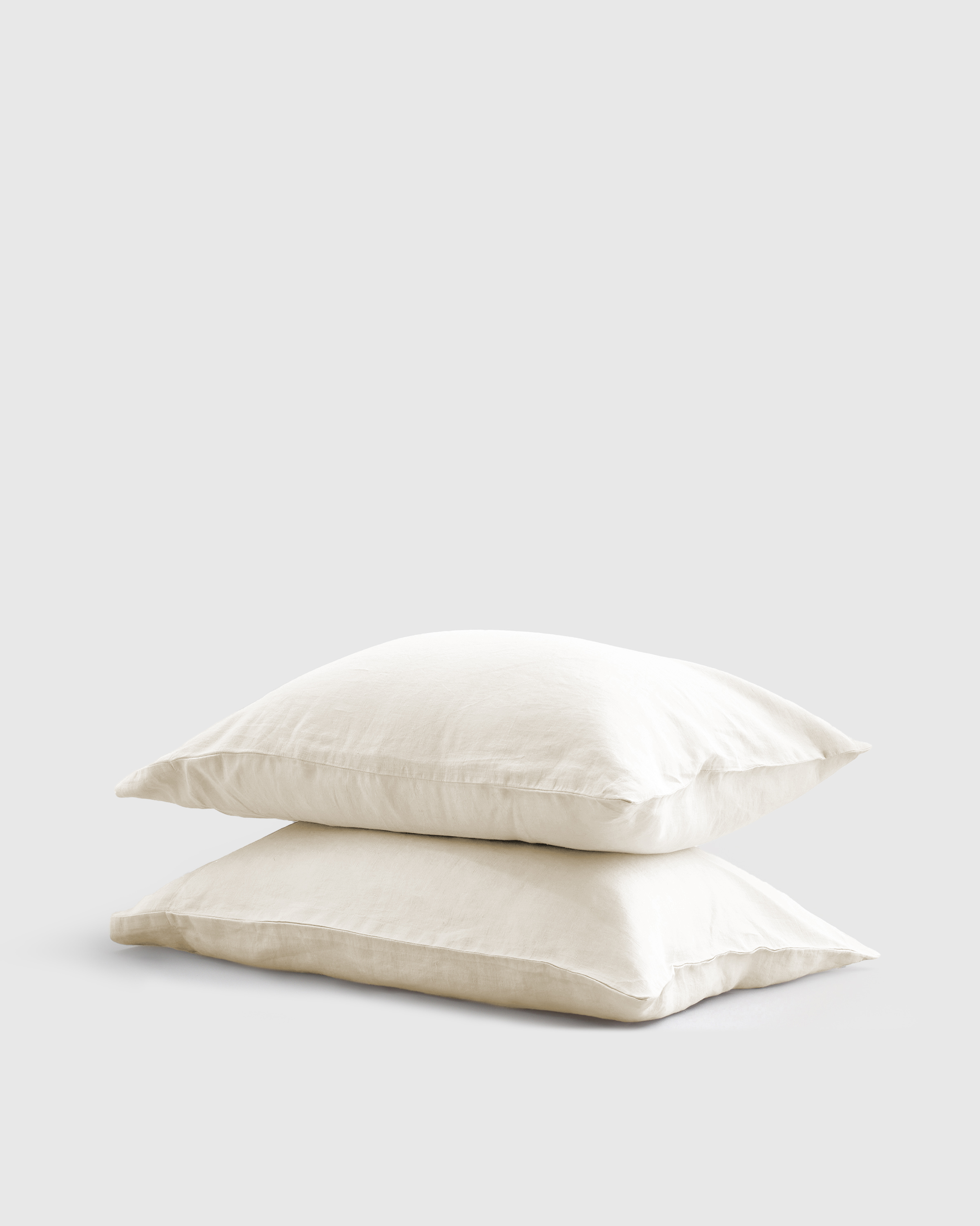 Ivory European Linen Pillowcase Set