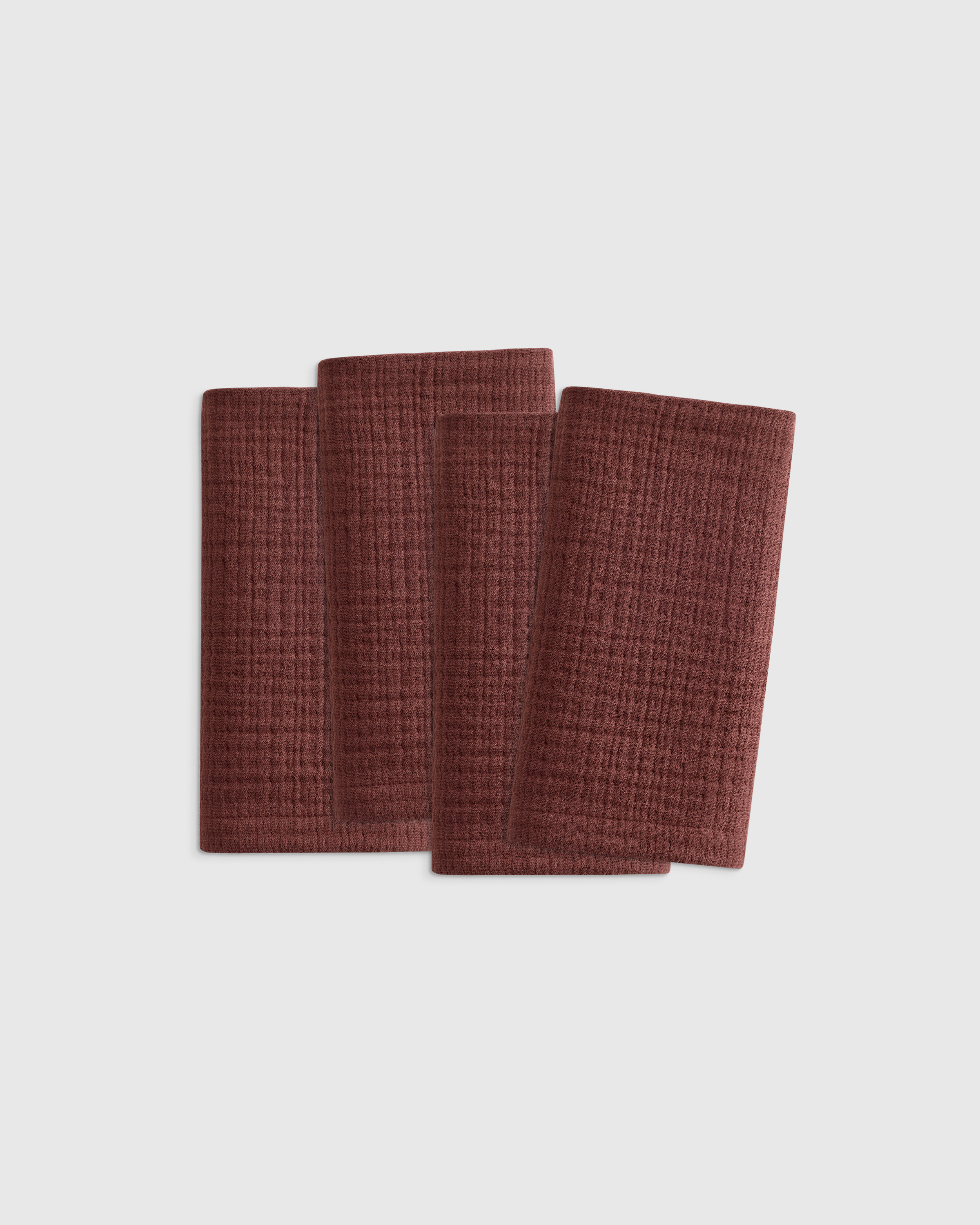 Burgundy Serviettes en gaze de coton biologique