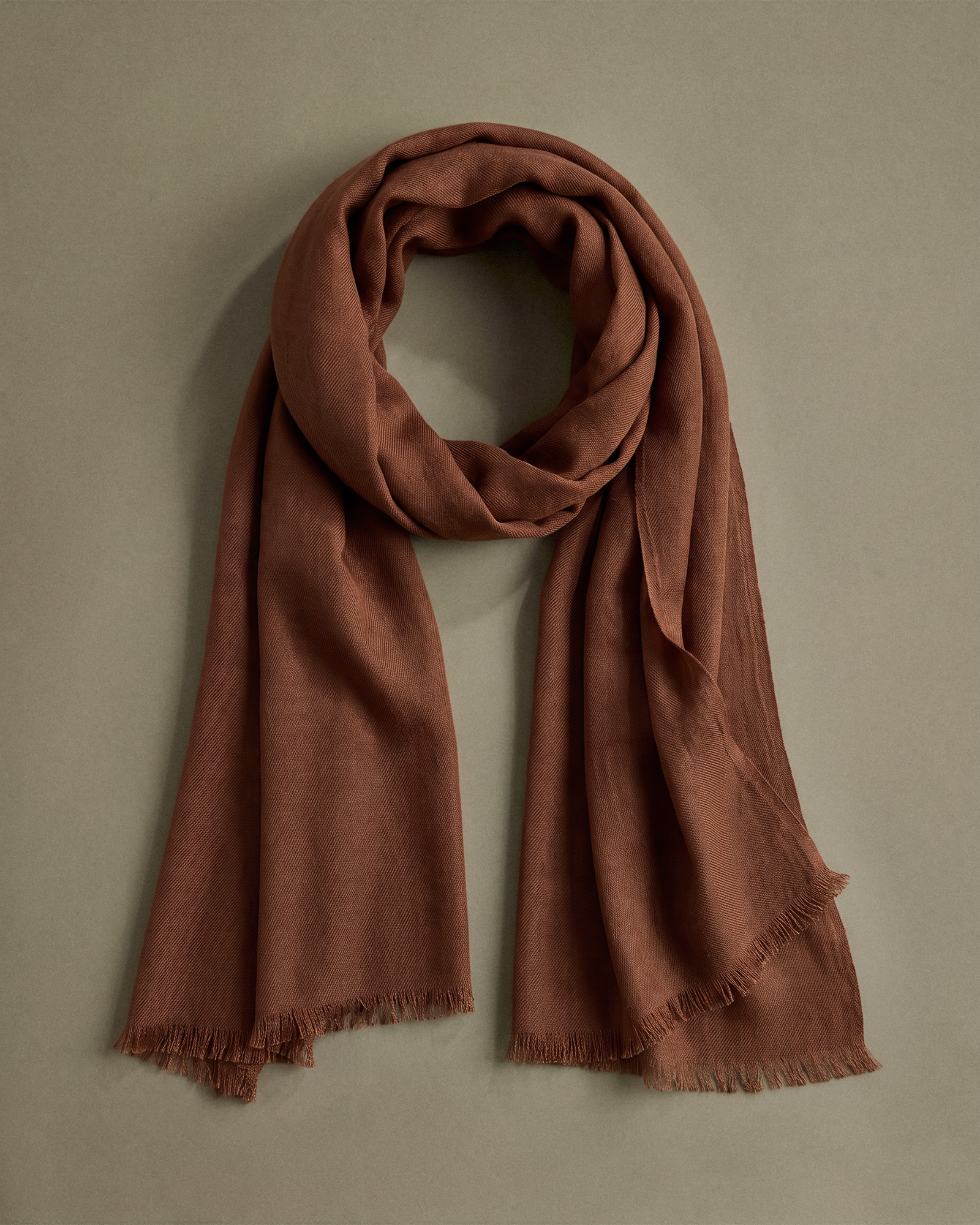 Featherweight Cashmere Silk Frayed Edge Scarf
