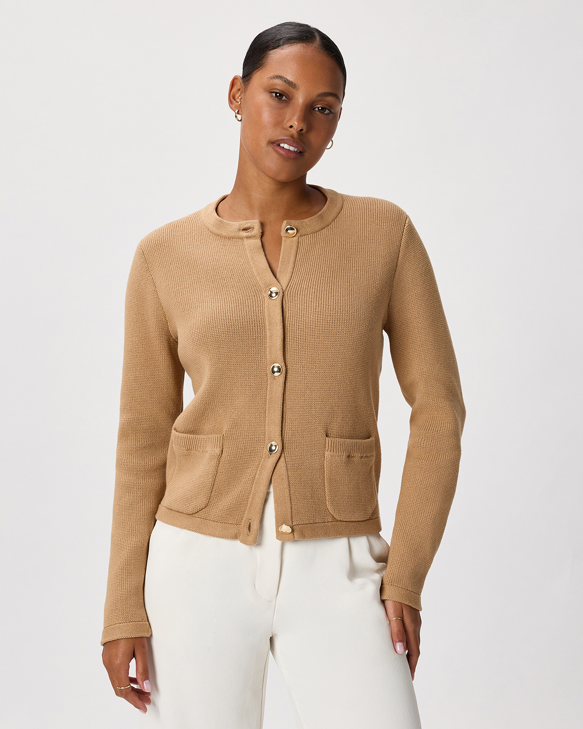 Camel Blouson style pull 100 % coton biologique