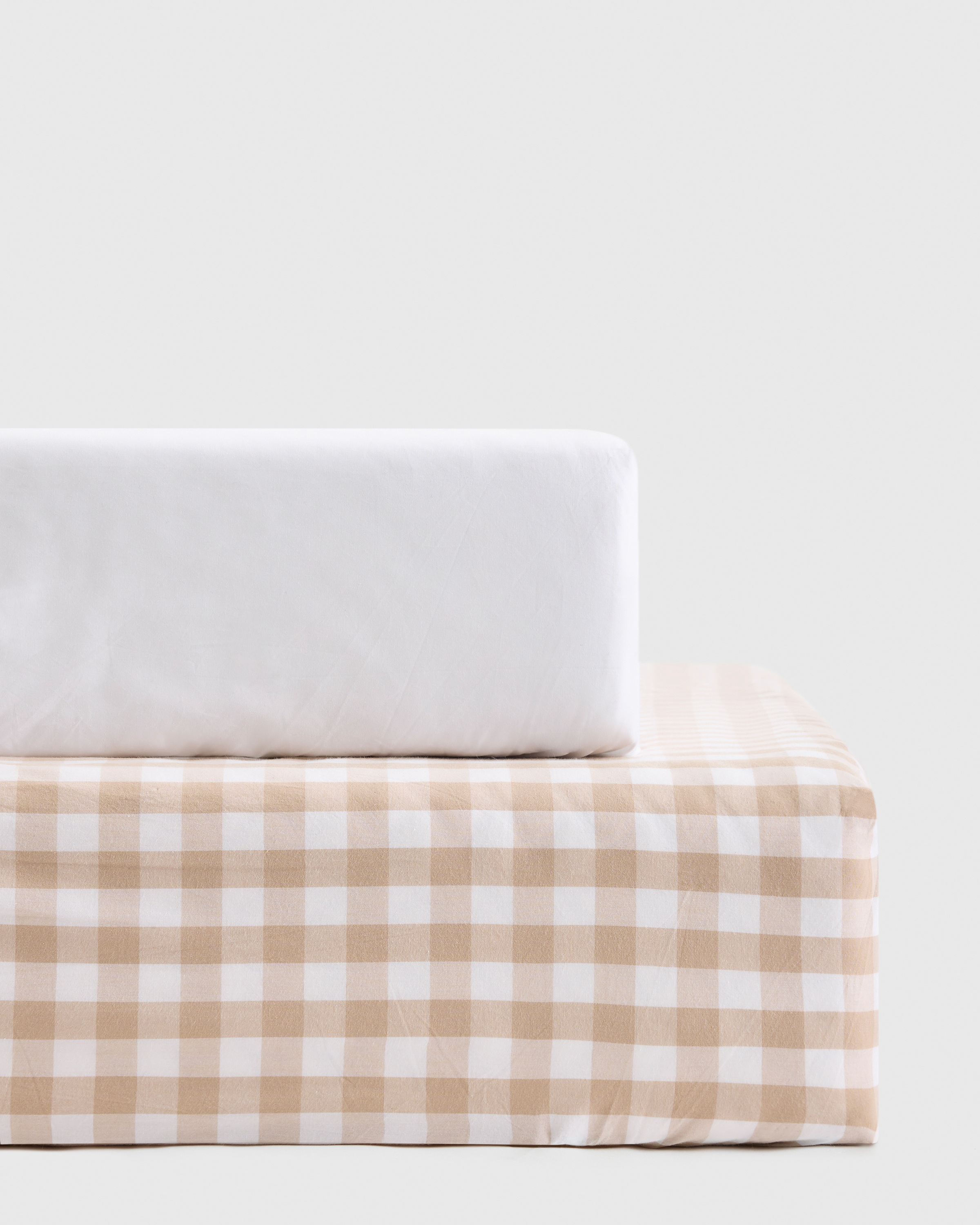Cafe Organic Percale Gingham Crib Sheet 2-Pack