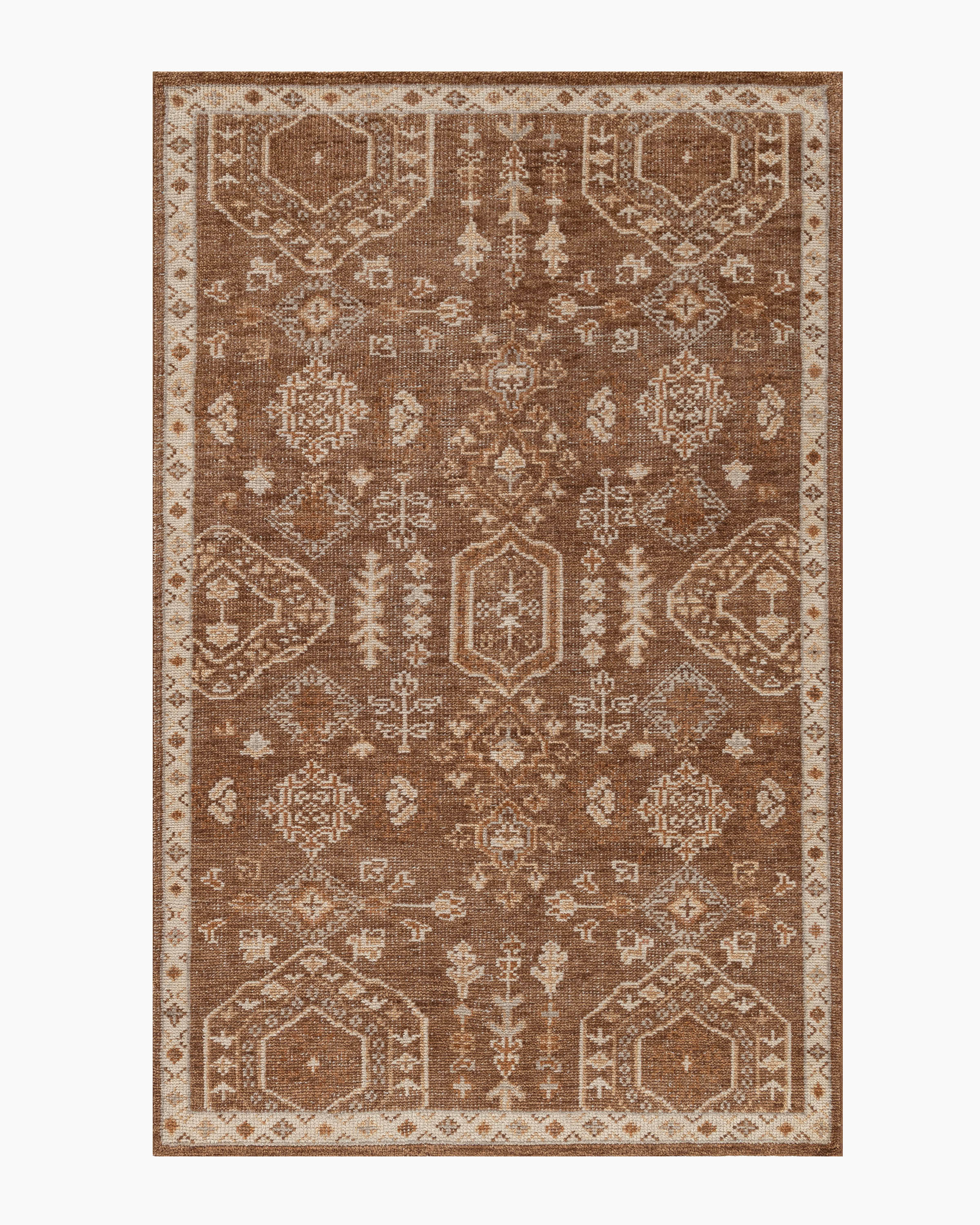 Brown Fara Hand-Knotted Wool Rug