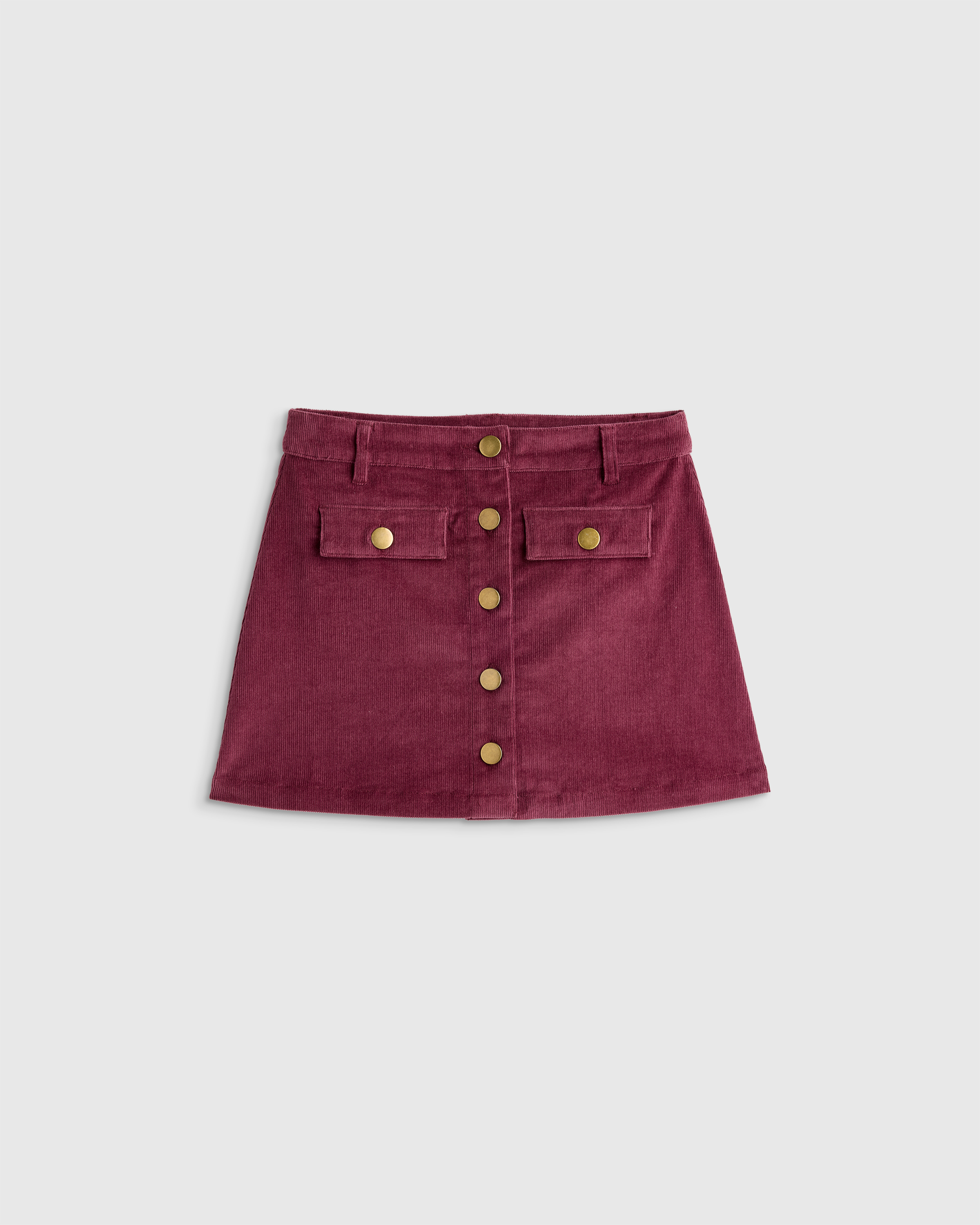 Red Plum Organic Cotton Stretch Corduroy Skirt