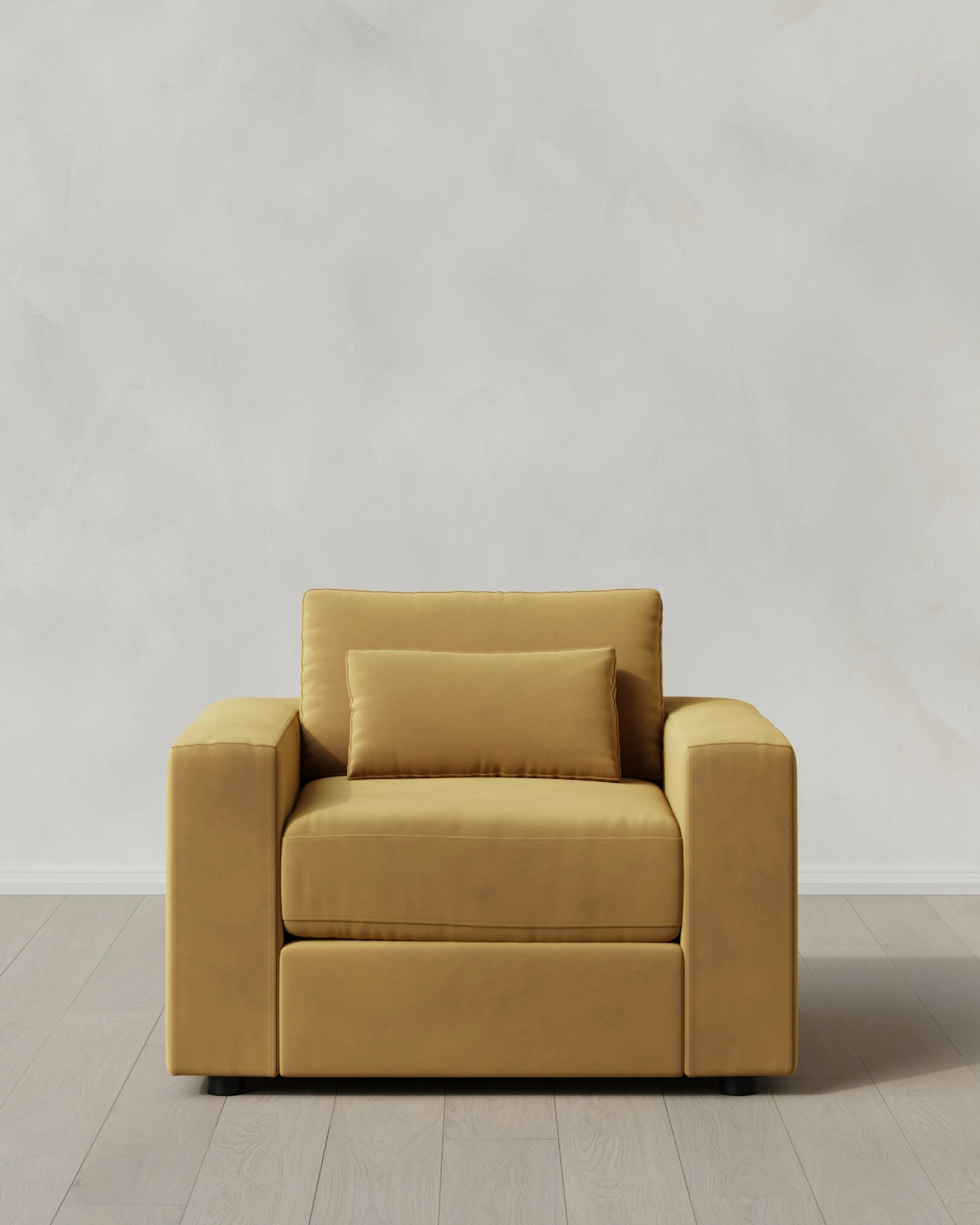 Square Arm Deep Seat Chair and a Half in Performance Velvet