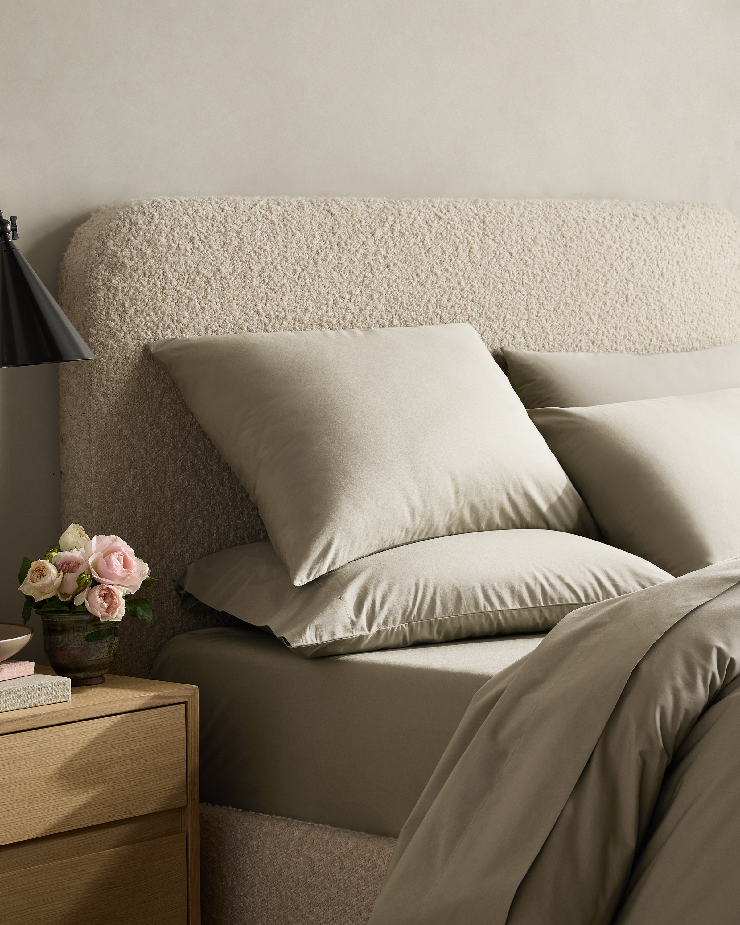 Toffee Classic Organic Percale Sham Set