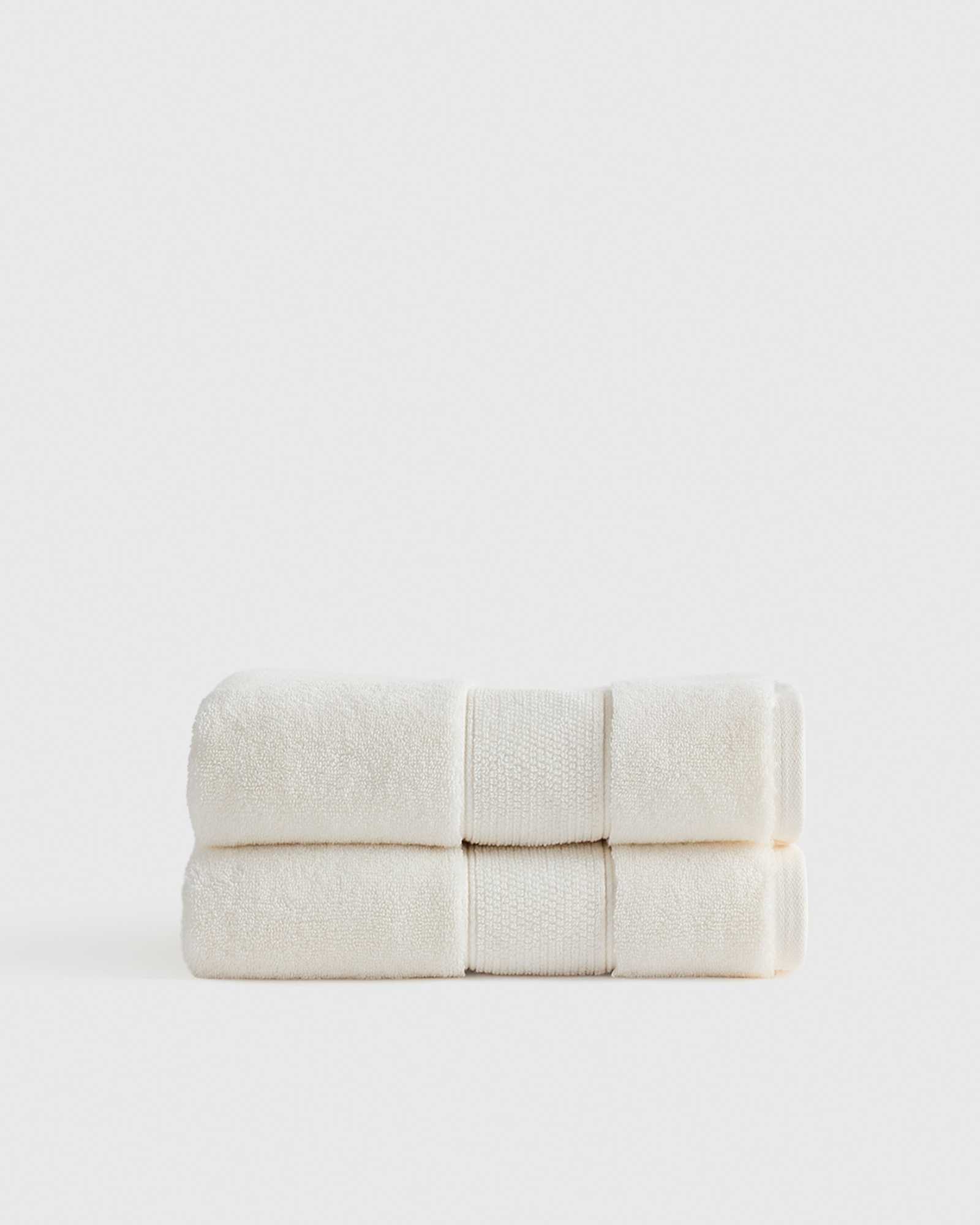 Classic Organic Turkish Cotton Hand Towel (Set of 2) in Ivory